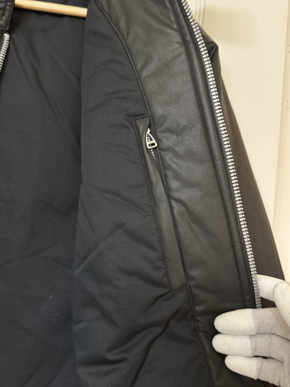 Nike × Travis Scott Travis Scott Jordan Waxed Leather Jacket Black Size US M / EU 48-50 / 2 - 15 Thumbnail