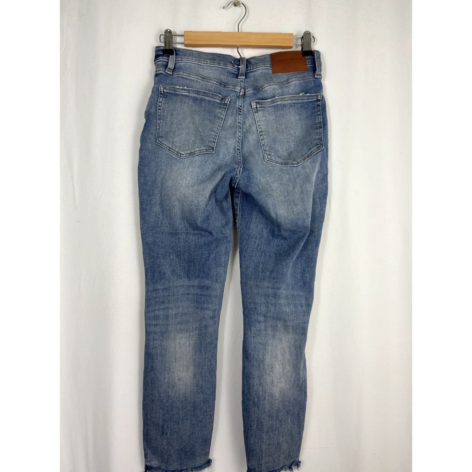 Lucky Brand Lucky Brand Jeans Skinny Bridgette Button Fly Denim 27x24 Womens 4 Blue Belt Pockets Size 27" / US 4 / IT 40 - 7 Thumbnail