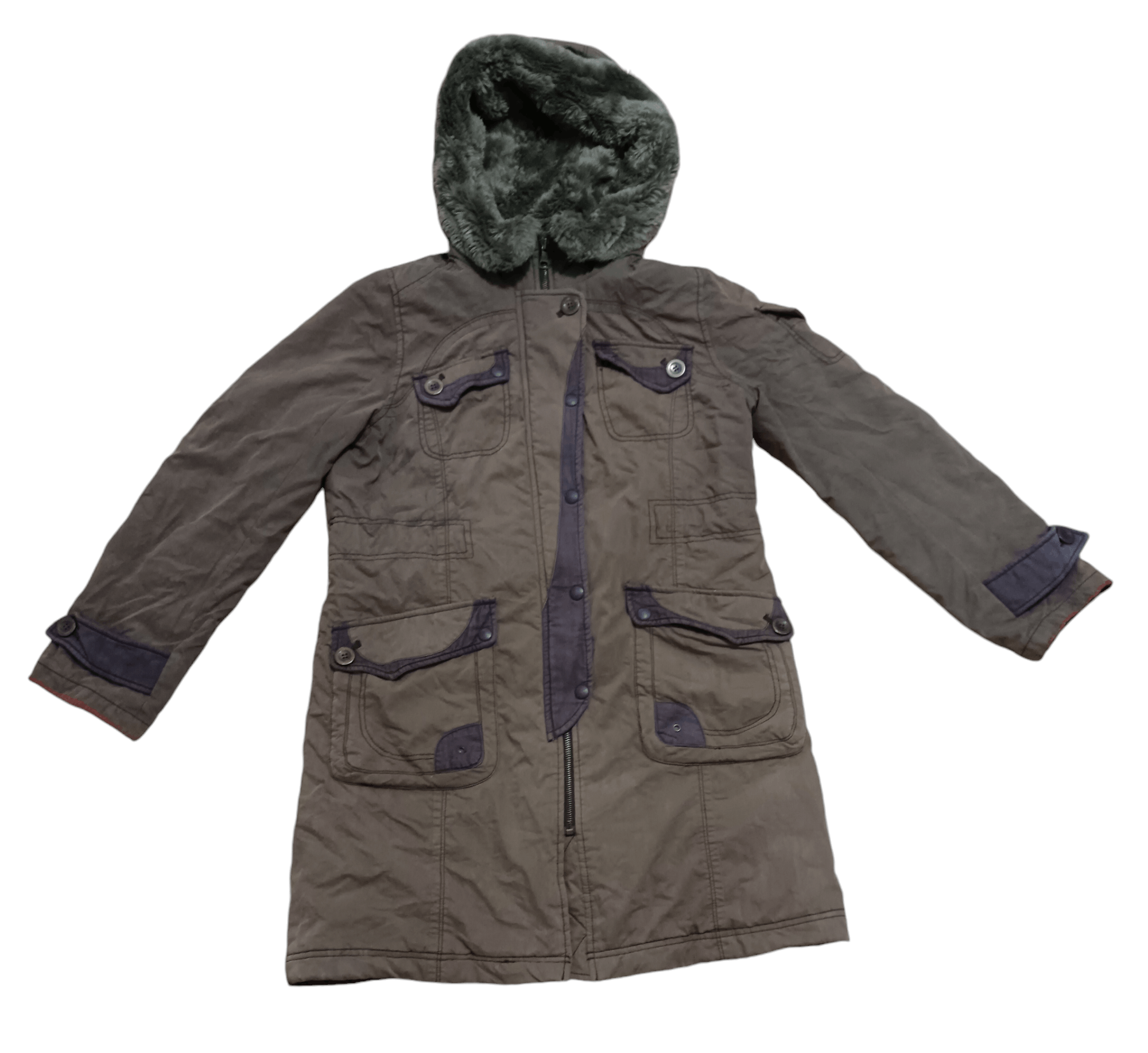Edwin EDWIN PUFFER FAUX FUR HOODIE JACKET Size L / US 10 / IT 46 - 1 Thumbnail