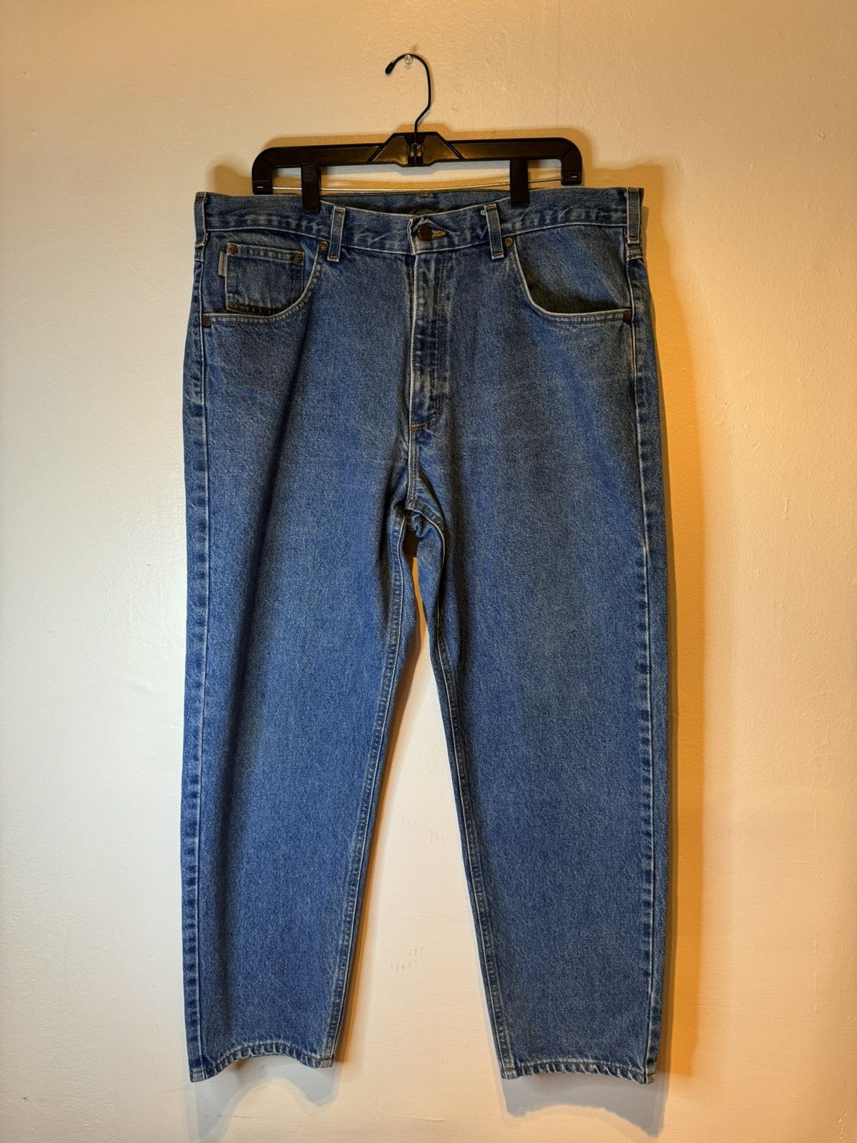 Carhartt Carhartt Jeans Size 38x30 817-DST Blue Denim Relaxed Fit Size US 38 / EU 54 - 1 Thumbnail