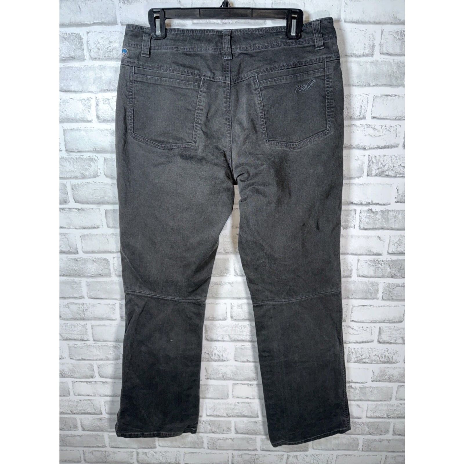 Vintage KUHL Pants Women 10 R Gray Canvas Cotton Blend Hiking Outdoor Straight 32” Inseam Womens Tall Regular Size 32" / US 10 / IT 46 - 7 Thumbnail