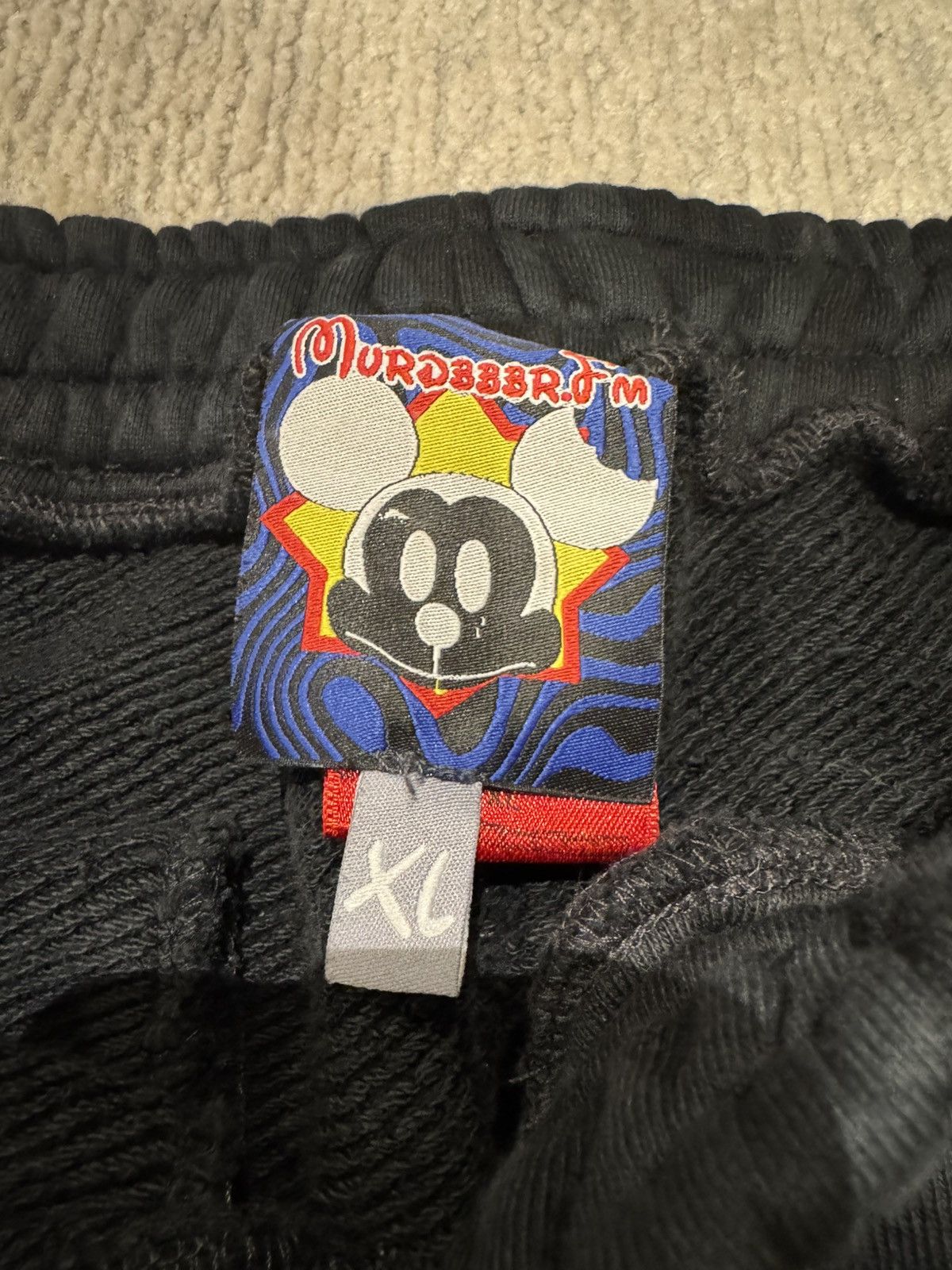 murd333r.fm MURD333R.FM BLACK DISN333 SWEATPANTS SIZE XL Size US 32 / EU 48 - 3 Thumbnail