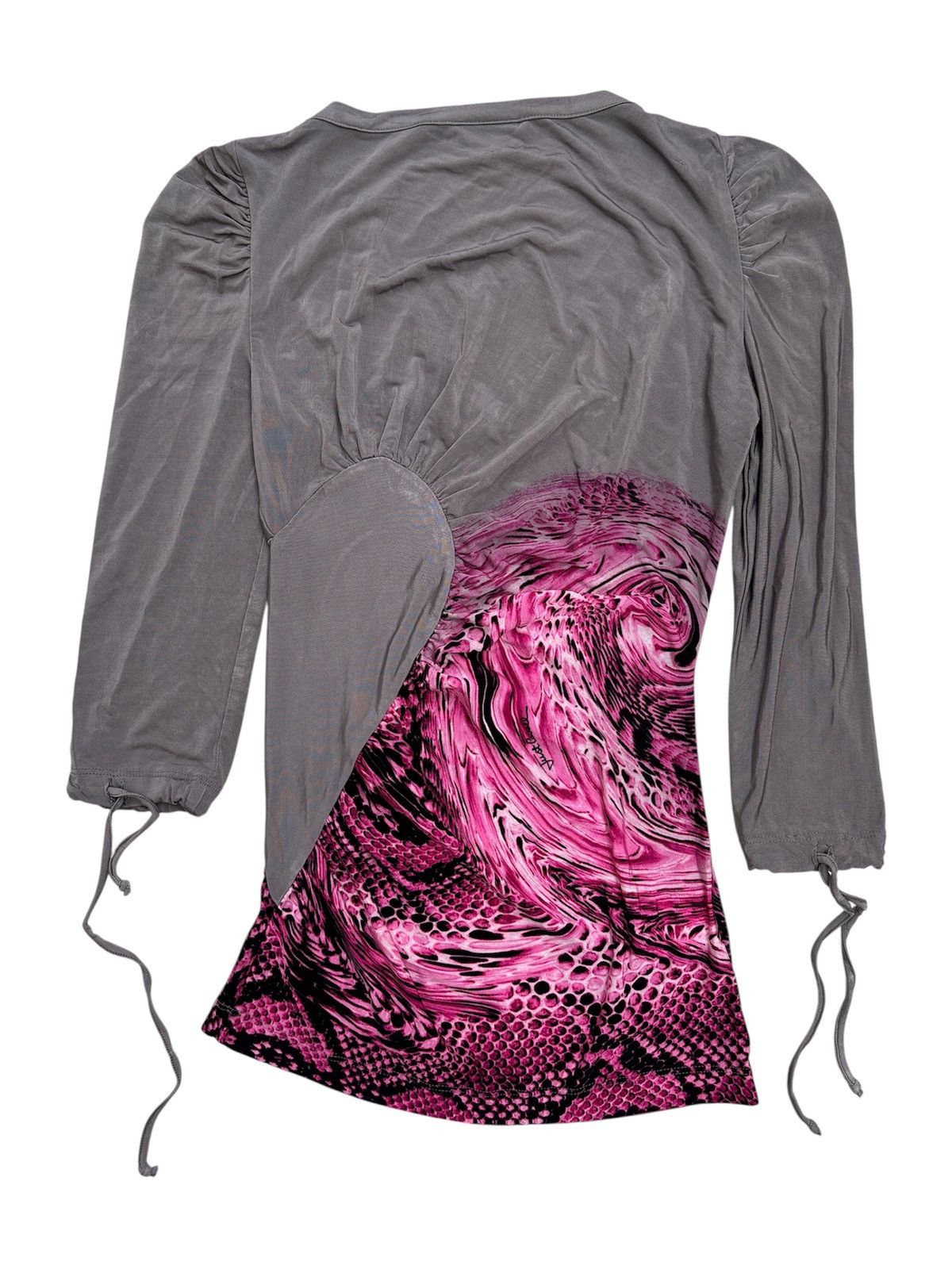 Roberto Cavalli Y2K Phyton Snake Print Mini Dress Size XS / US 0-2 / IT 36-38 - 2 Thumbnail