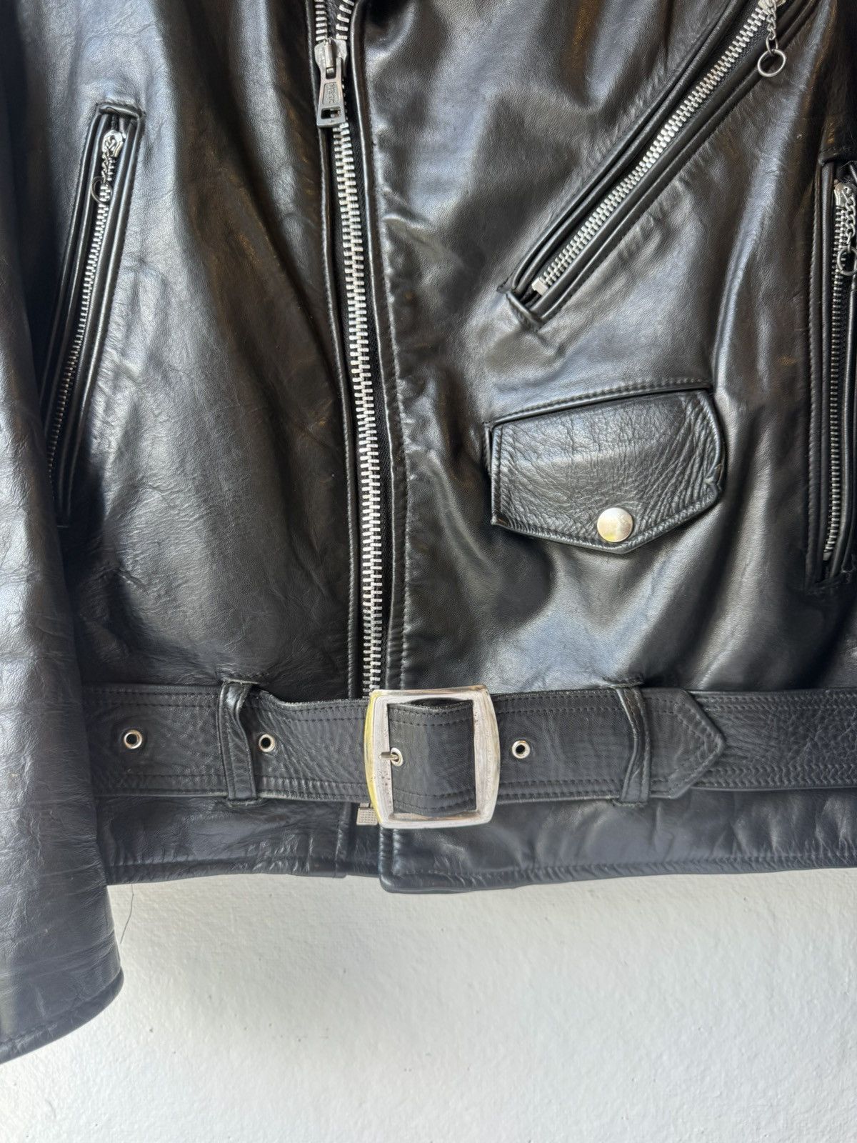 Vintage Vintage 60s Leather Biker Jacket Size US L / EU 52-54 / 3 - 7 Thumbnail