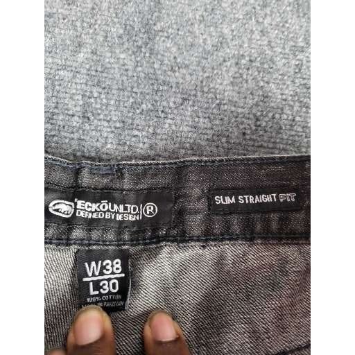 Ecko Unltd. Ecko UNLTD Jeans Men Sz 38X30 Slim Straight Fit Charcoal Ska Size US 38 / EU 54 - 7 Thumbnail