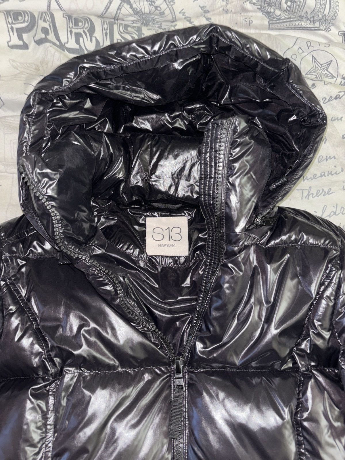 Other S13 Women’s Gloss Mulberry Puffer Coat, JET Size M / US 6-8 / IT 42-44 - 3 Thumbnail