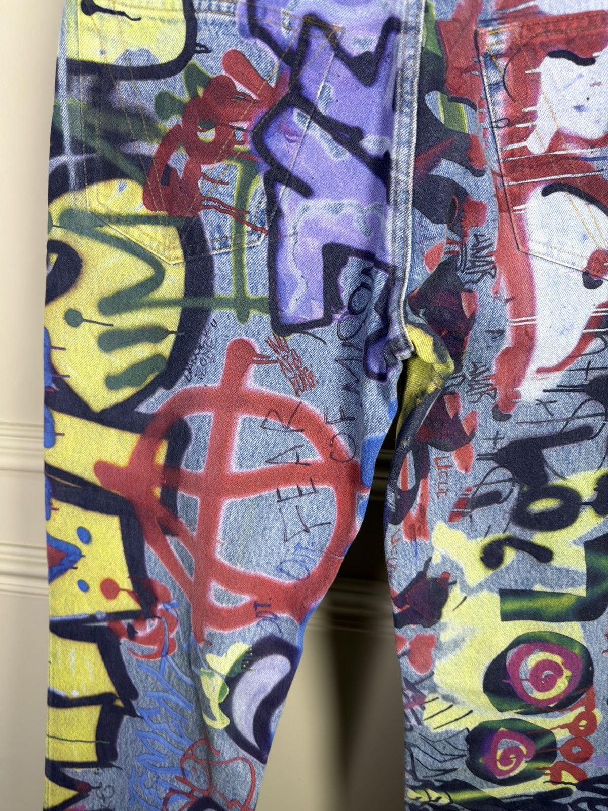 Vetements *RARE* DEMNA GVASALIA RUNWAY GRAFFITI DENIM SLIM FIT Size US 29 - 11 Thumbnail
