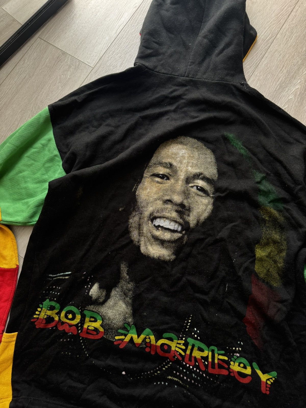 Bob Marley CRAZY Vintage Bob Marley Regge Big Face Knitted Zip Hoodie Size US M / EU 48-50 / 2 - 2 Thumbnail