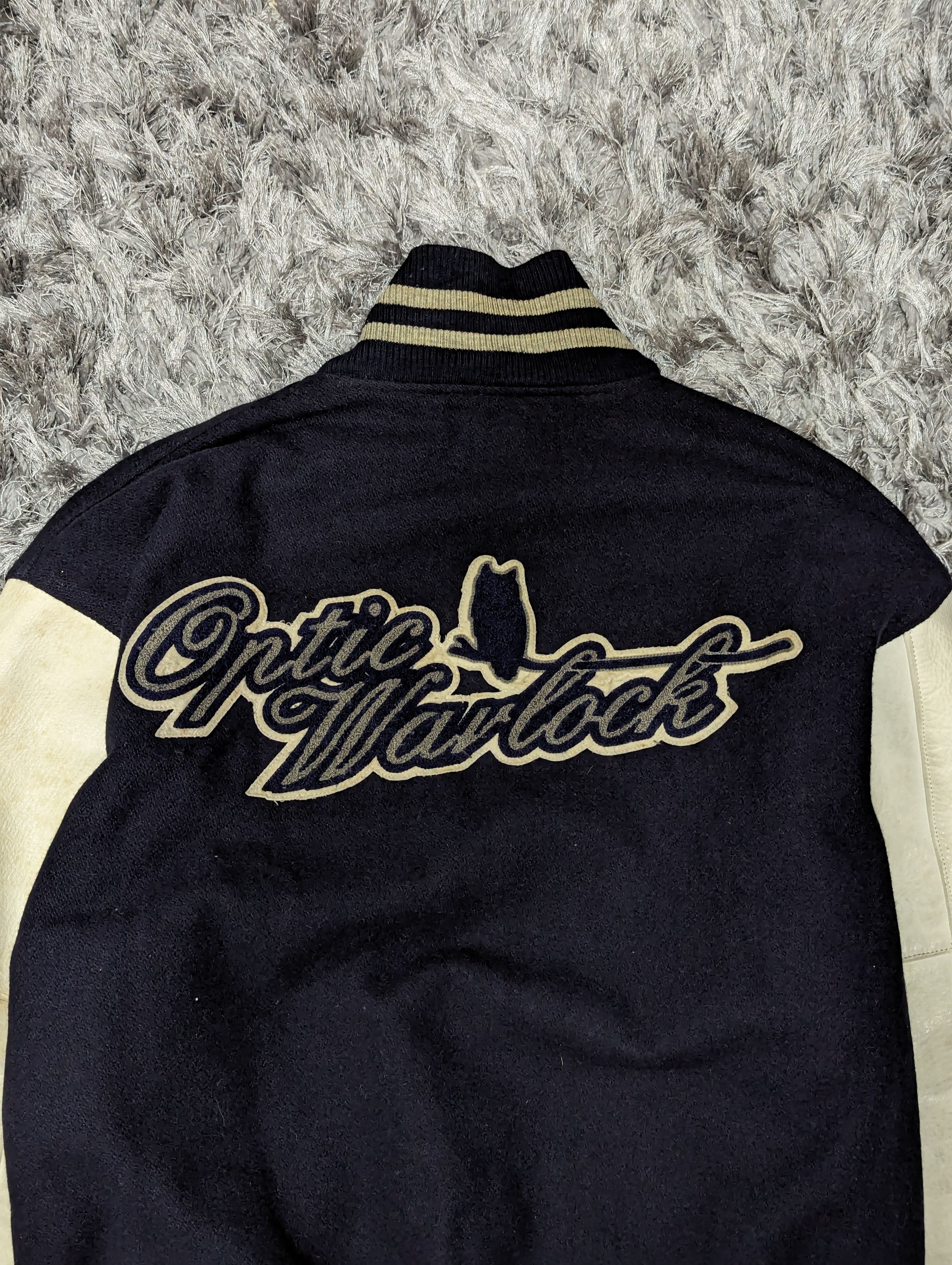 Delong Vintage Optic War Lock Leather Varsity Jacket Bomber Size US L / EU 52-54 / 3 - 12 Thumbnail