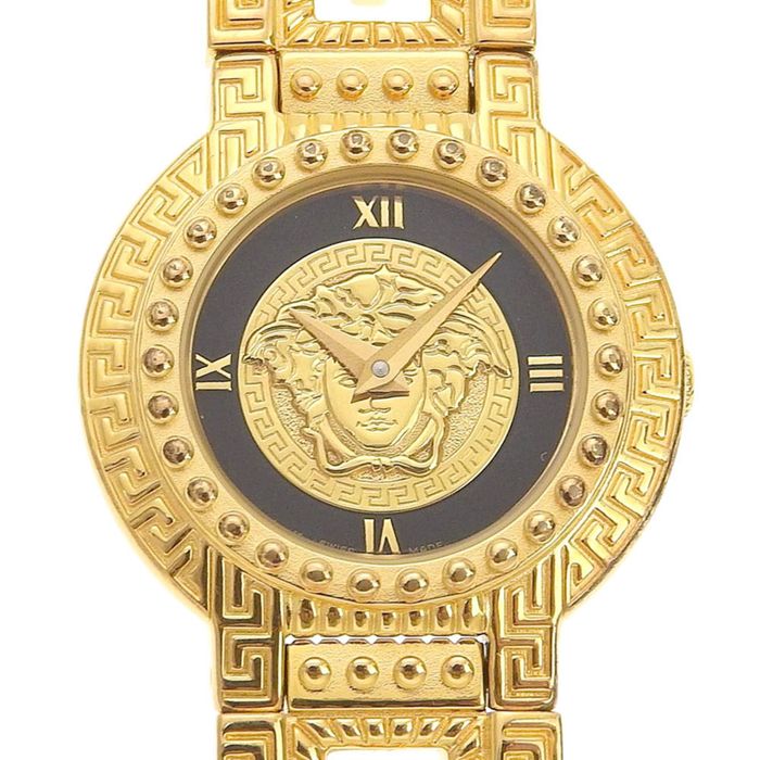 Versace VERSACE Medusa Watch 7009018 Gold Plated Quartz Analog Display Ladies Dial Grailed