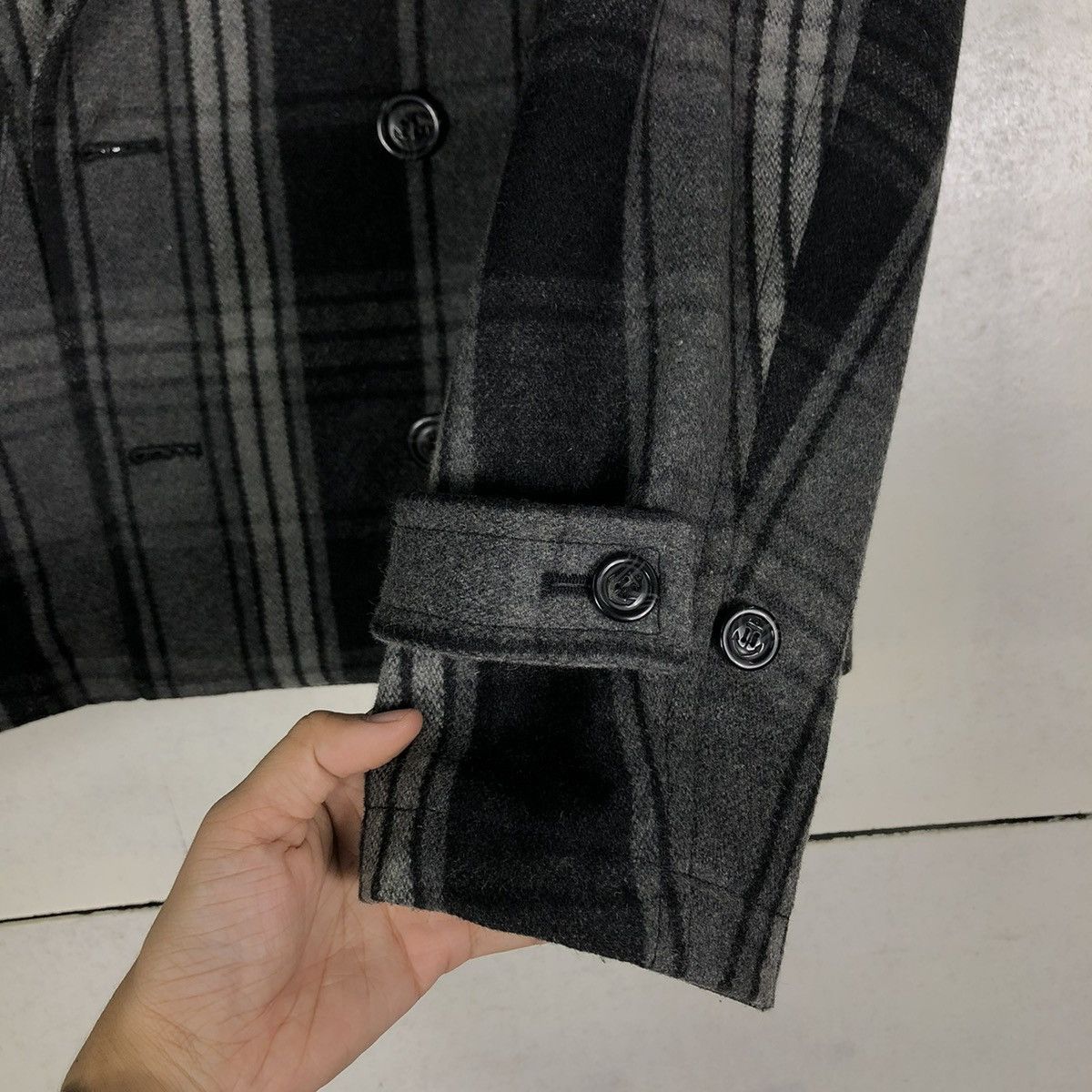 Japanese Brand 🔥BIKER WOOL JACKET DOUBLE COLLAR LOUIS CHAVLON ISSEY MIYAKE Size US M / EU 48-50 / 2 - 15 Thumbnail