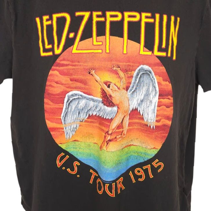 Old Navy VINTAGE Led Zeppelin T Shirt Mens XL Black US Tour 1975 Band Tee Repro Size US XL / EU 56 / 4 - 2 Thumbnail