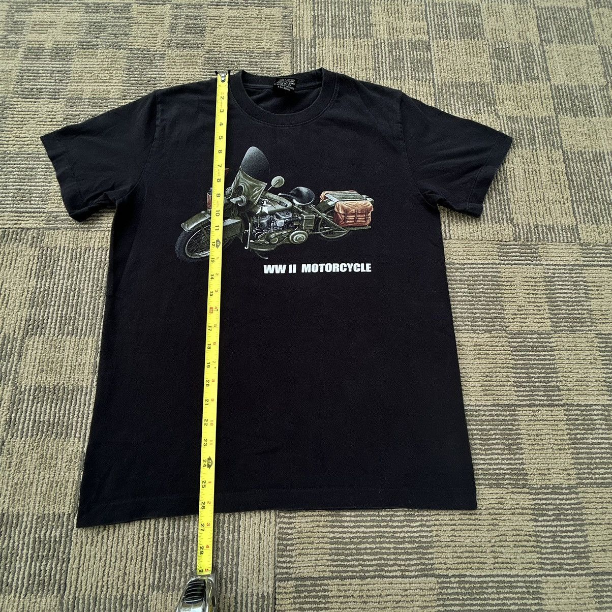 Vintage Vtg 90’s WWII Motorcycle Spell-Out Black T-Shirt Size US S / EU 44-46 / 1 - 2 Thumbnail