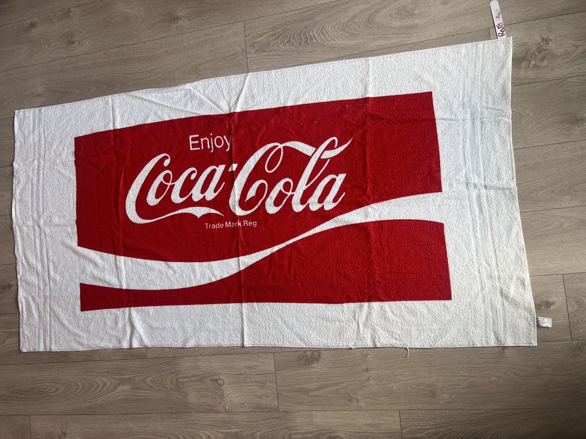 Coca Cola × Vintage Vintage 90s Coca Cola Beach Towel Large Made In Canada Size ONE SIZE - 1 Thumbnail