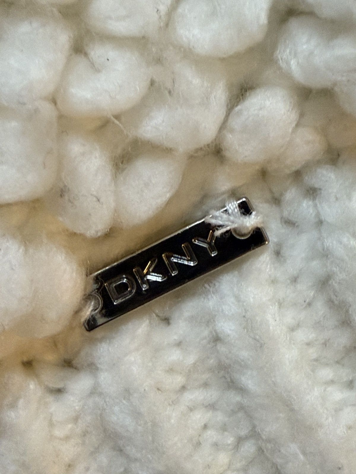 DKNY DKNY Textured Ivory Knit Sweater Size L / US 10 / IT 46 - 5 Thumbnail