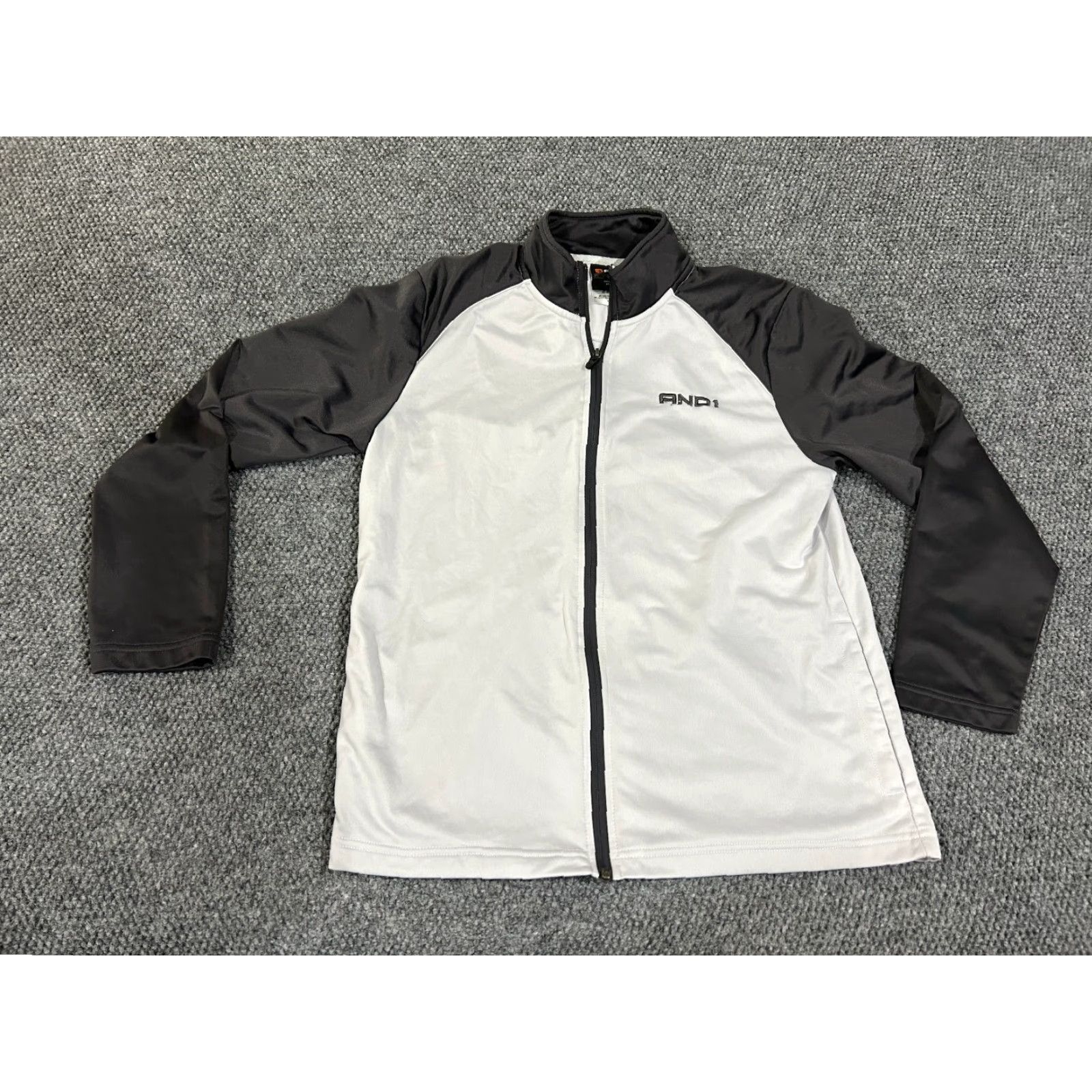 Vintage AND1 Jacket Mens M Gray Full Zip Track Lightweight Activewear Running Gym Basketball Size US M / EU 48-50 / 2 - 2 Thumbnail