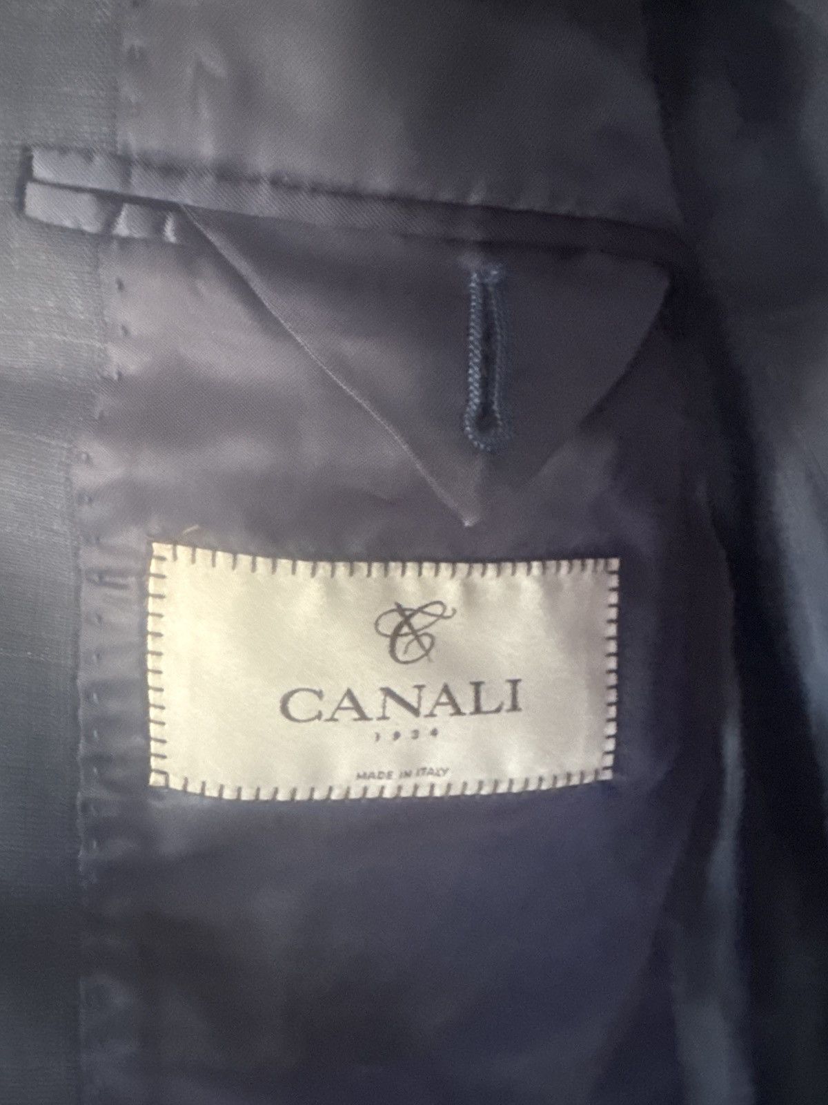 Canali Canali IT48 Made in Italy 100% Wool Navy Blazer NWT Size 38R - 7 Thumbnail