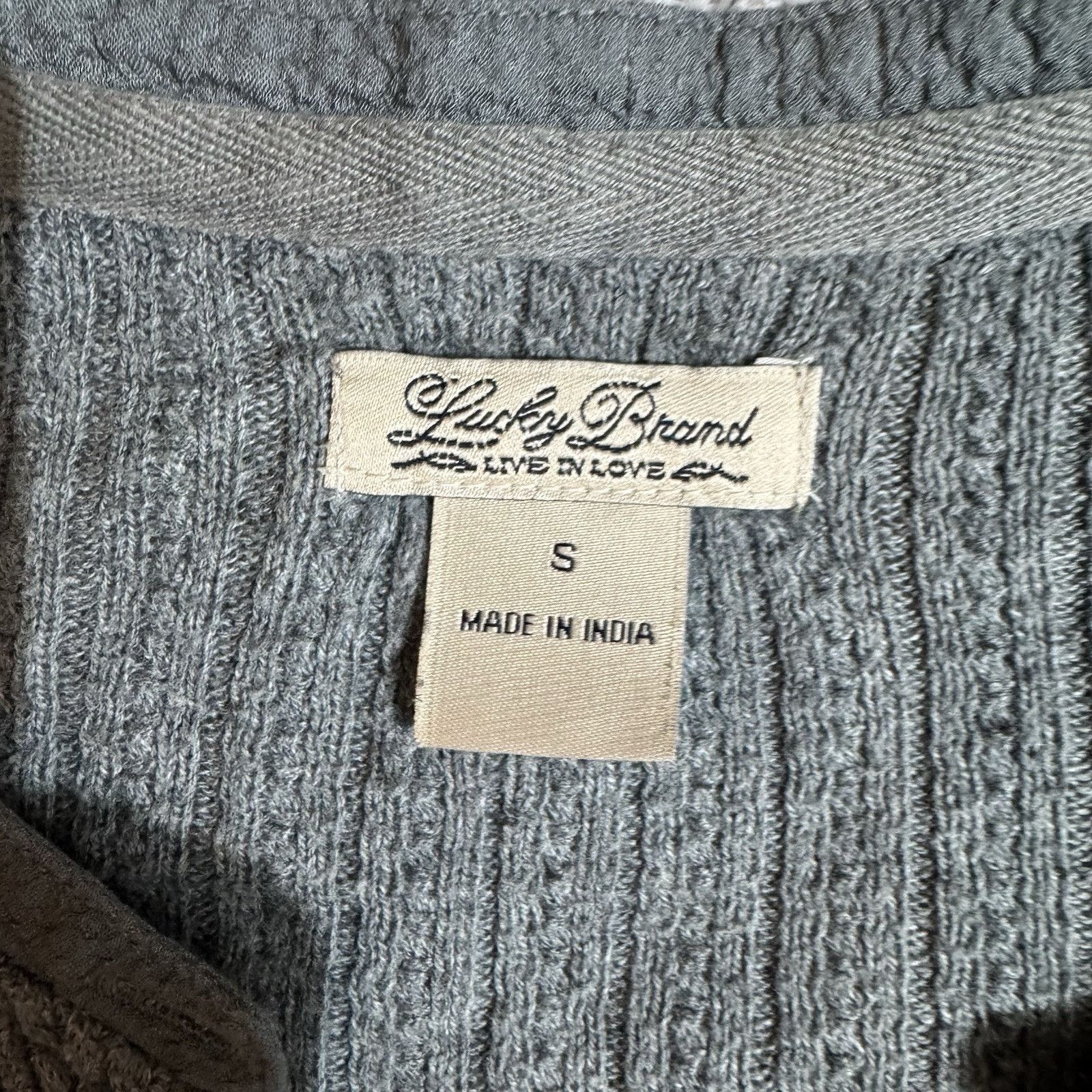 Lucky Brand Vintage Y2K Lucky Brand Sweater Women S Henley Grunge Boho Size S / US 4 / IT 40 - 5 Thumbnail