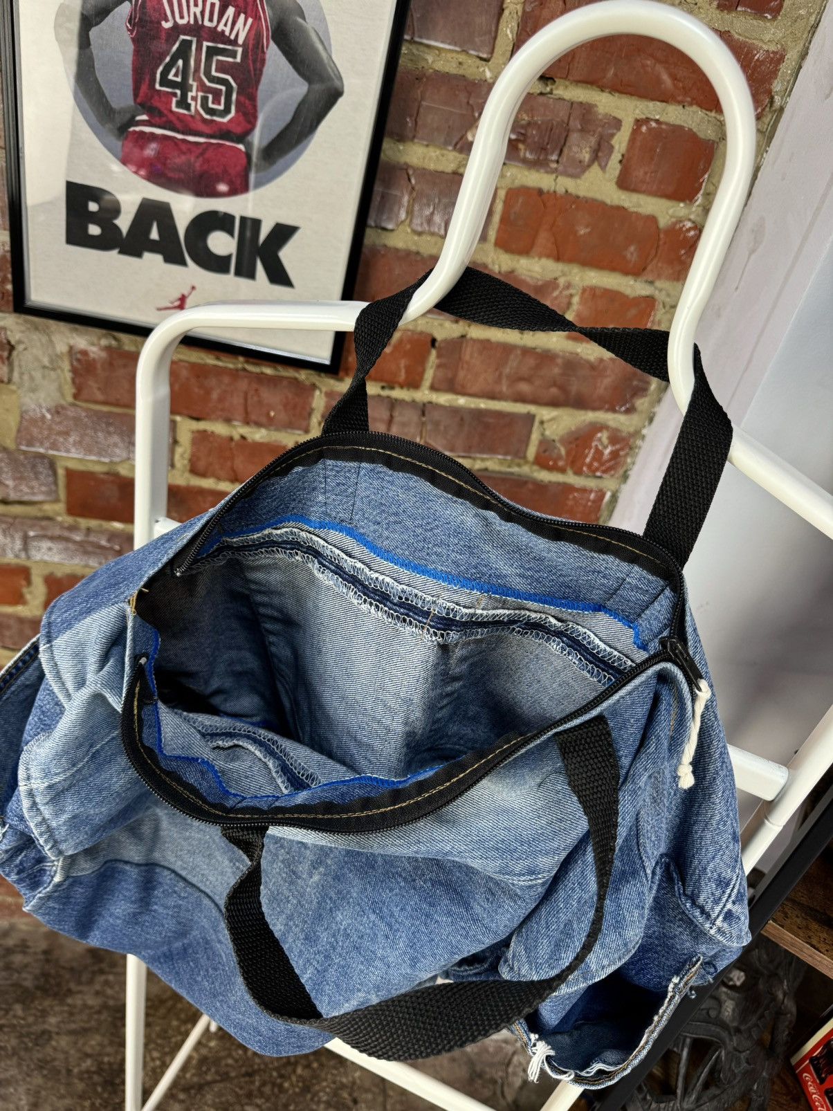 Handmade × Levi's × Vintage LEVIS Custom Jeans Denim Bag Hand Made Size ONE SIZE - 14 Thumbnail