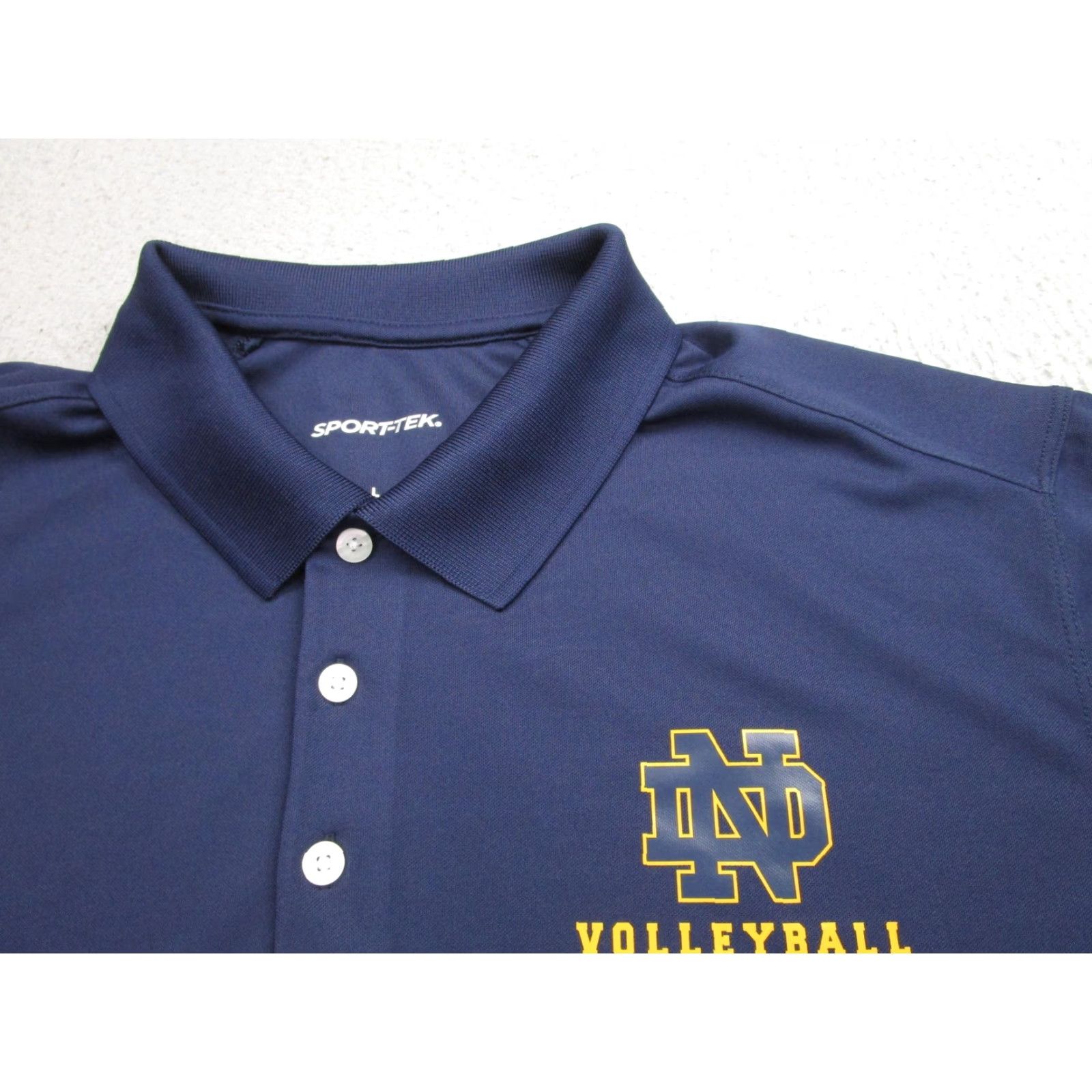 Vintage Notre Dame Volleyball Shirt Mens Large Blue Sport Tek Polo Performance Athletic Size US L / EU 52-54 / 3 - 3 Thumbnail