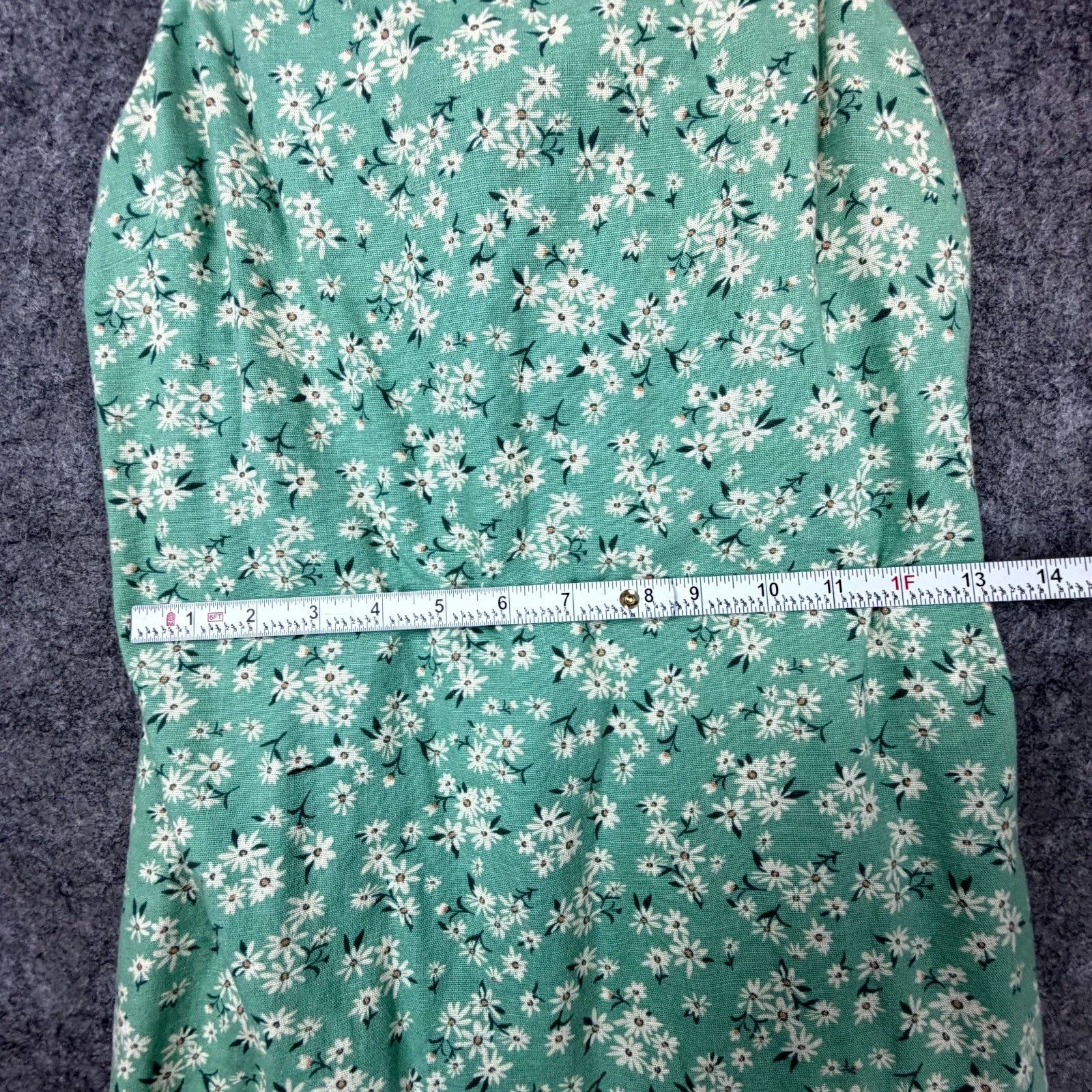 American Eagle Outfitters American Eagle Outfitters Dress Med Y2K Celadon Green Floral Size M / US 6-8 / IT 42-44 - 4 Thumbnail