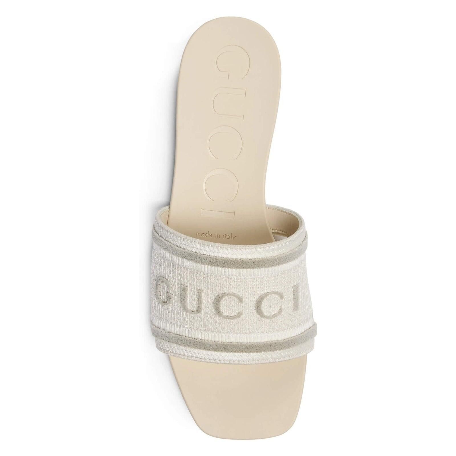 Gucci Gucci logo Striped Slide Sandals Size ONE SIZE - 2 Thumbnail