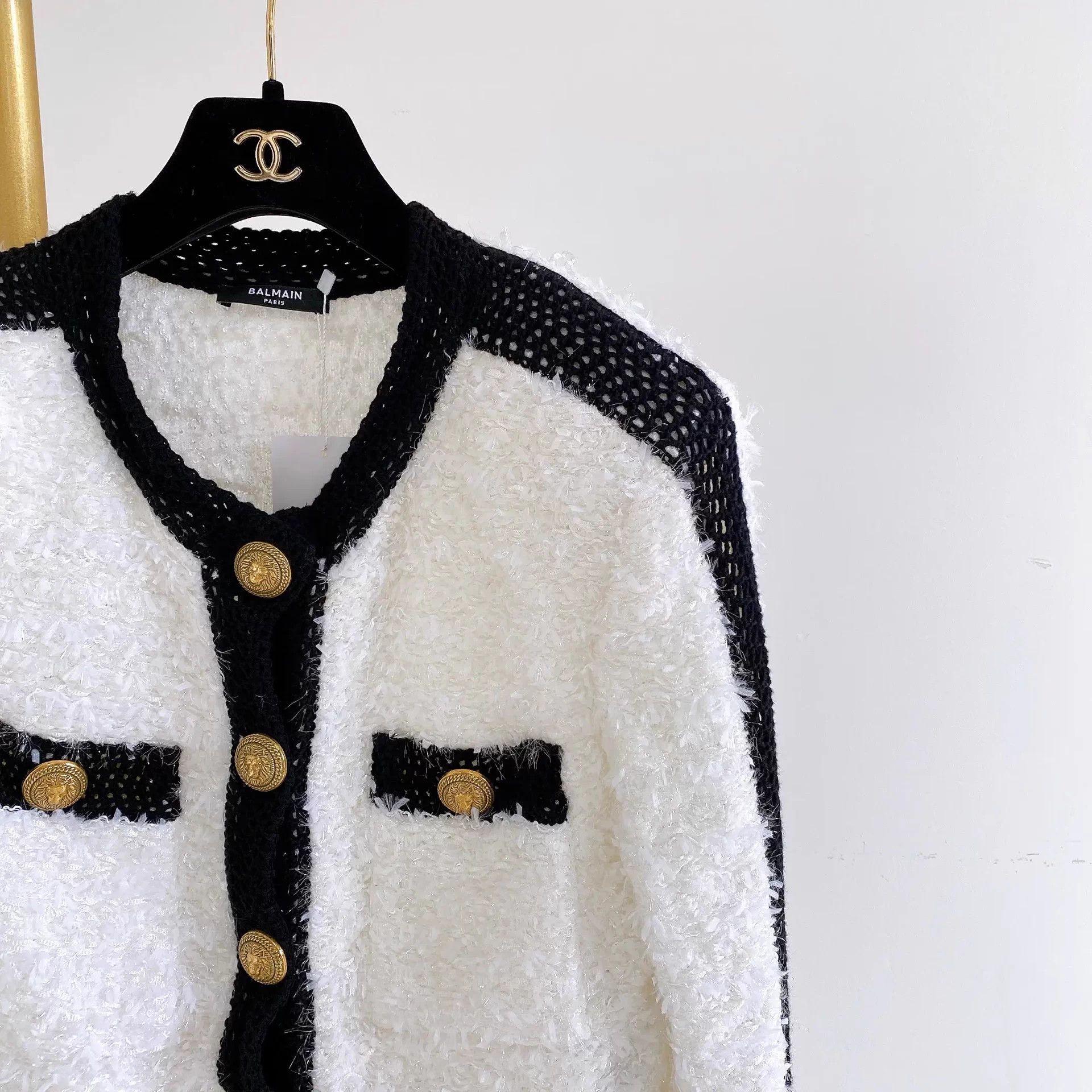 Balmain Balmain white woven Coco style jacket 42 Kim Ji-won Size M / US 6-8 / IT 42-44 - 5 Thumbnail