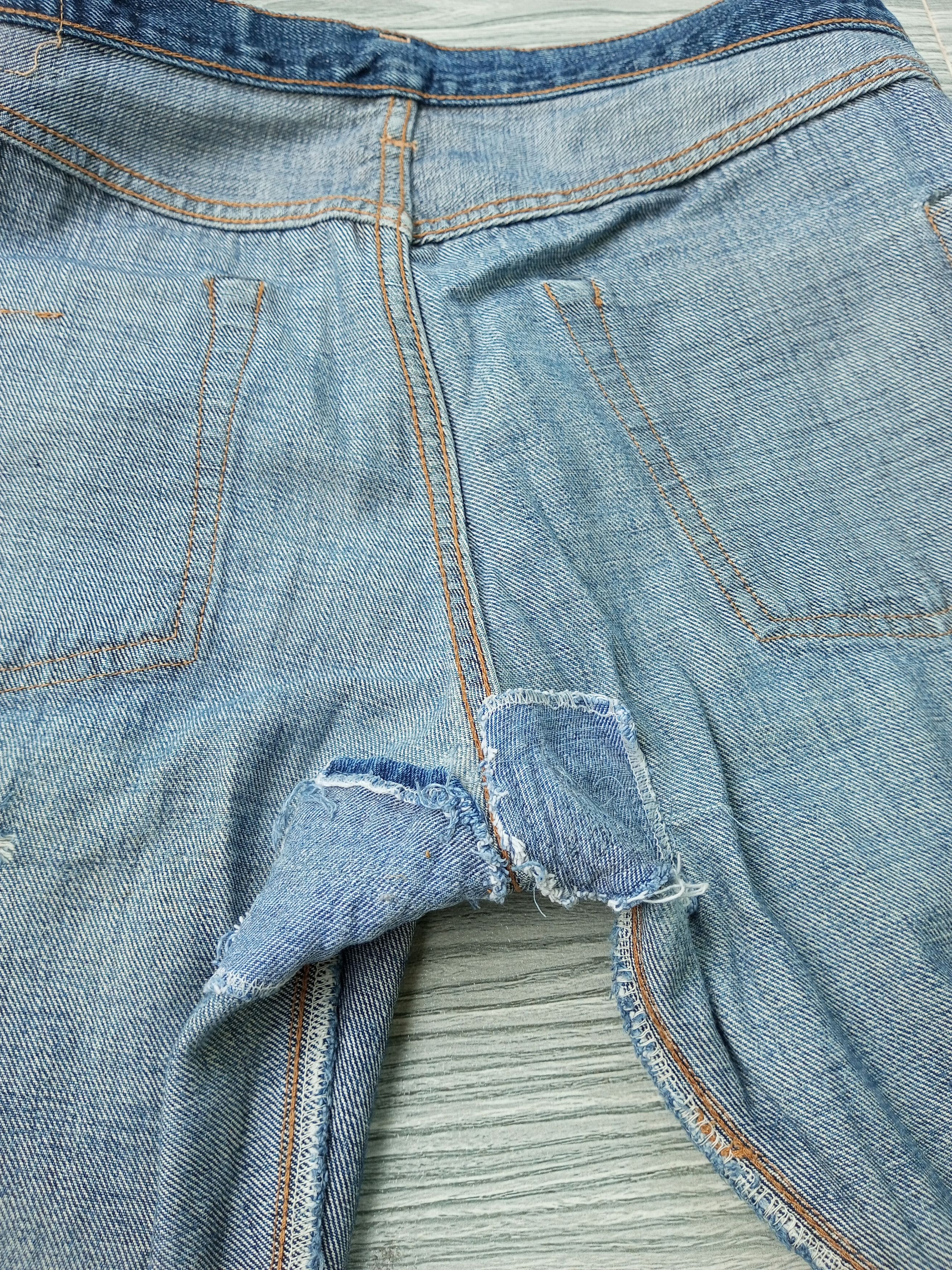 Denime × Japanese Brand Vintage Denime Selvedge Japan Crazy Distress Mud Wash Size US 34 / EU 50 - 20 Thumbnail