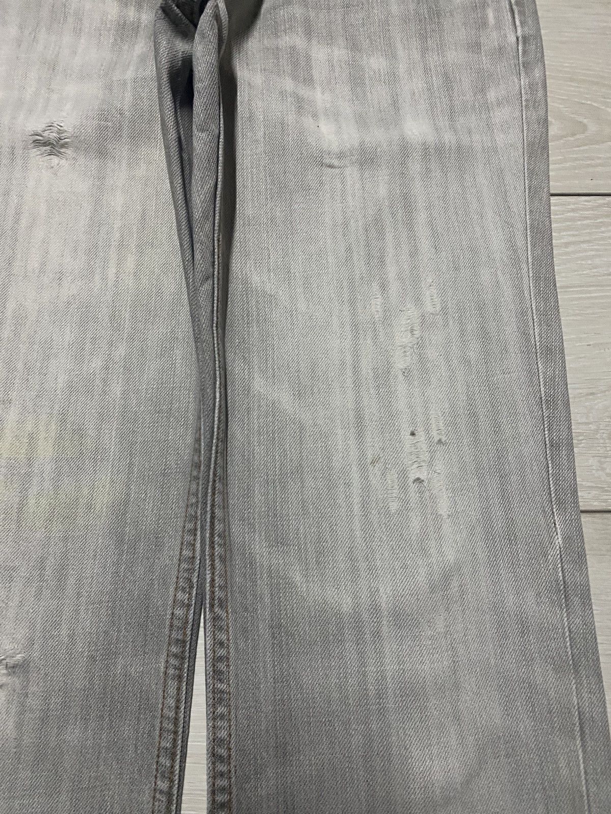 Gap Vintage Gap Denim Grey Distressed Slim Fit Jeans Size US 30 / EU 46 - 8 Thumbnail