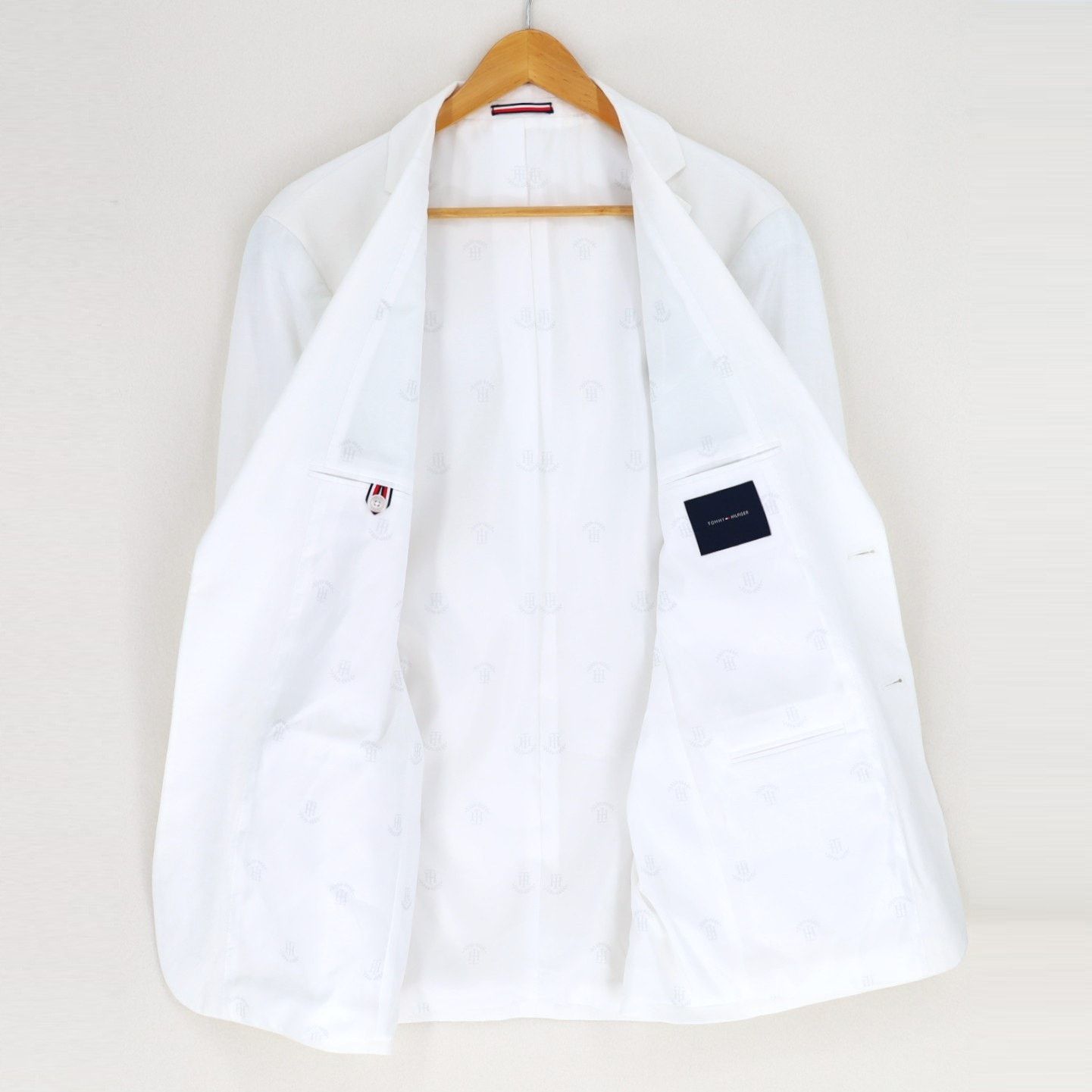 Tommy Hilfiger Tommy Hilfiger Men's White Linen Suit Sport Coat Size 42L Size 42L - 3 Thumbnail