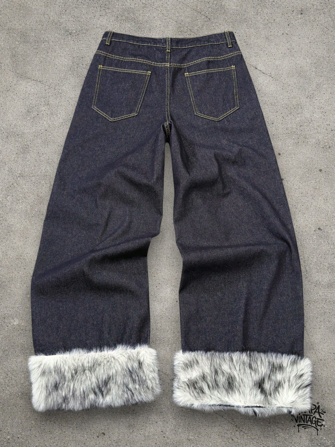 Japanese Brand Dark jeans unique denim Size US 32 / EU 48 - 3 Thumbnail