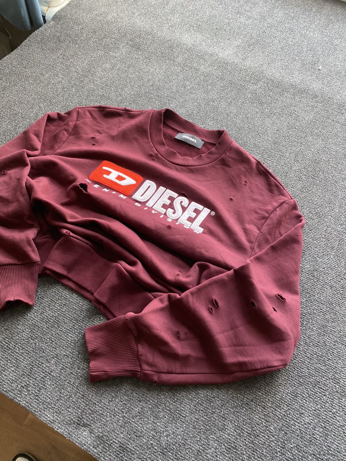 Diesel 🔥Diesel distressed mens sweatshirt punk opium Size US S / EU 44-46 / 1 - 4 Thumbnail