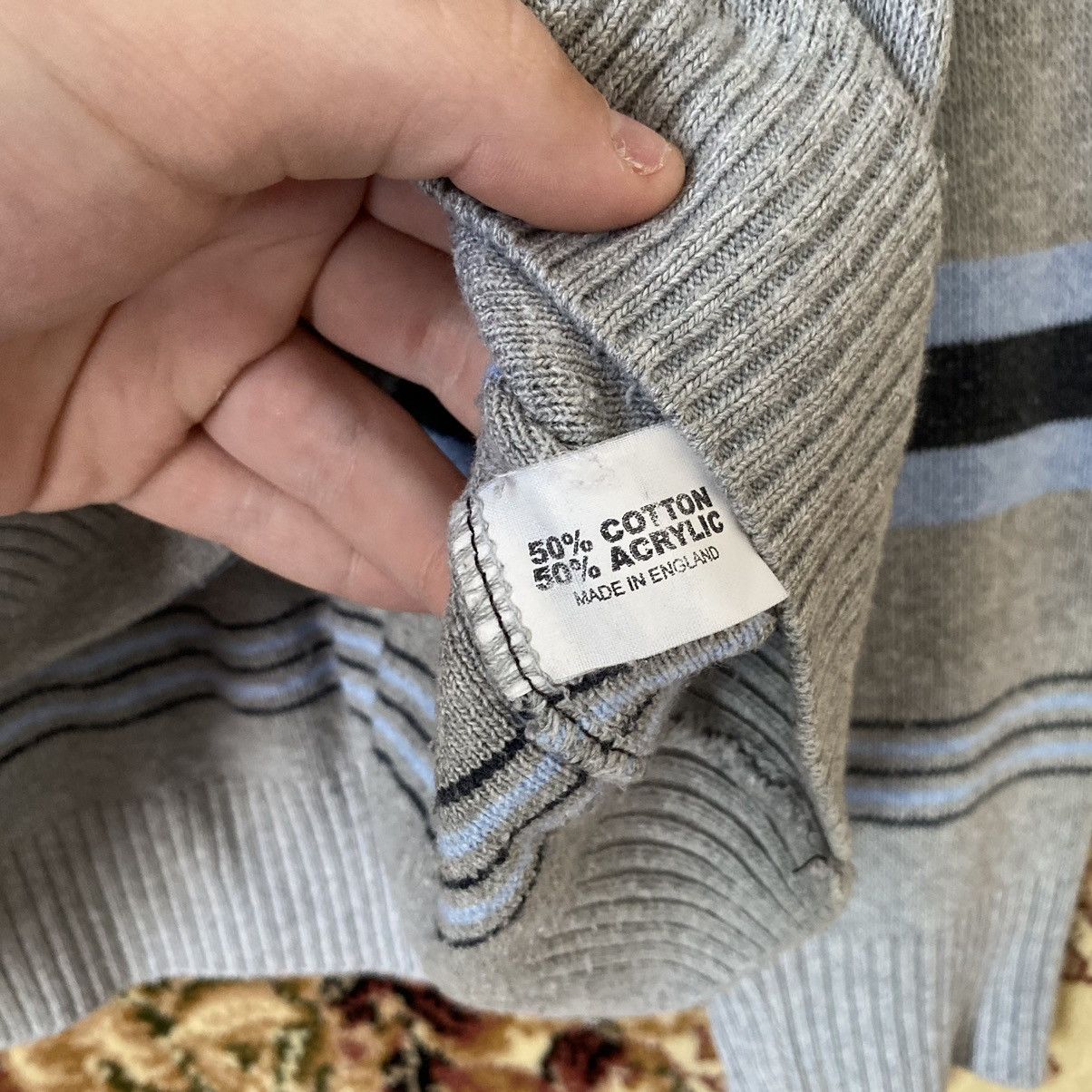Yohji Yamamoto Y-3 YOHJI YAMAMOTO SWEATER ARCHIVE BIG LOGO STRIPPED Size US M / EU 48-50 / 2 - 10 Thumbnail
