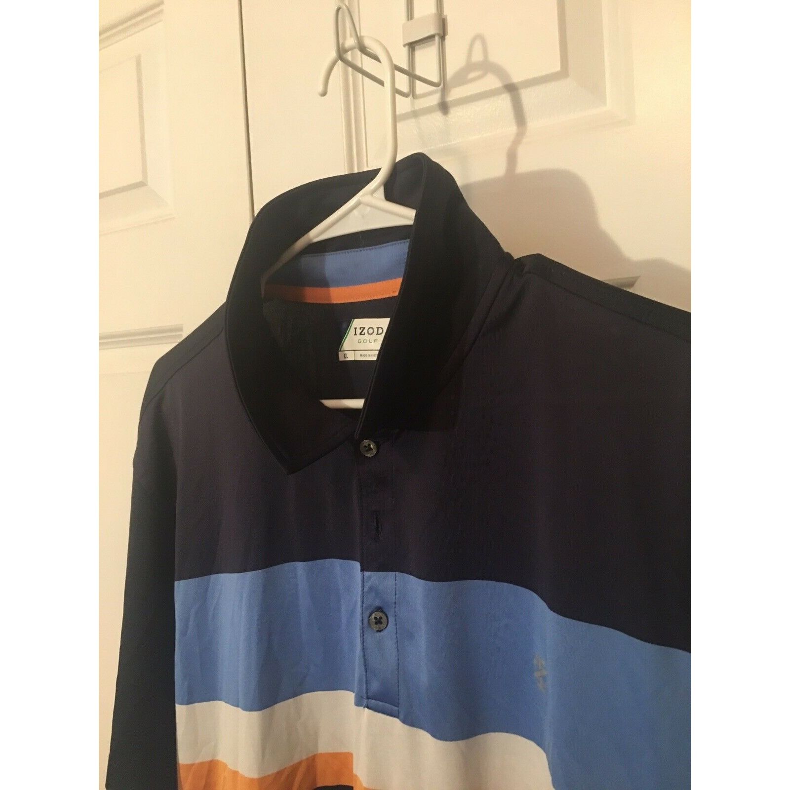 Izod Izod Golf Short Sleeve Polo Golf Shirt - Sz XL Blue/White/Or Size US XL / EU 56 / 4 - 4 Thumbnail