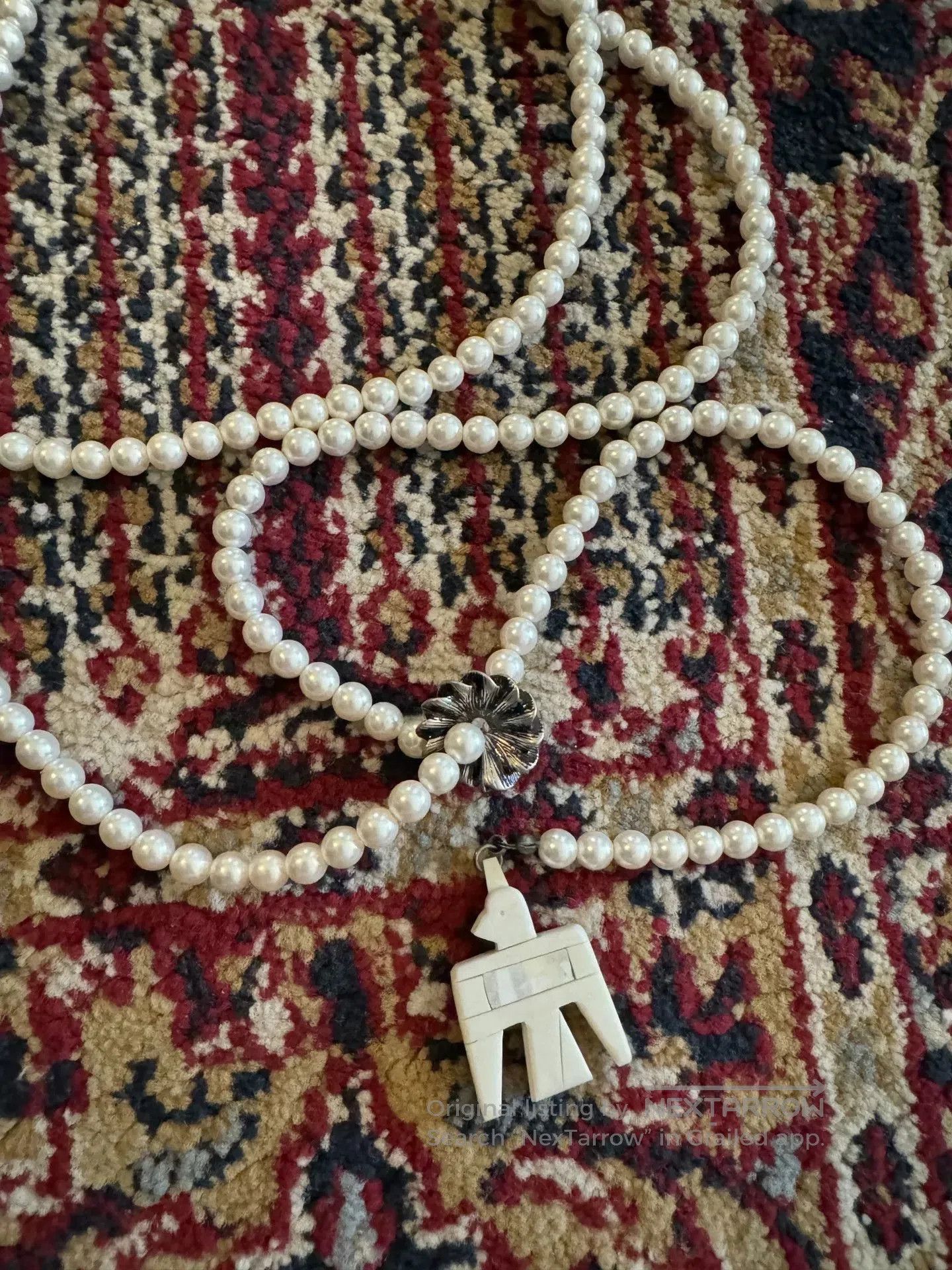 Kapital Kapital Pearl Thunderbird Adjustable Necklace. Size ONE SIZE - 2 Thumbnail