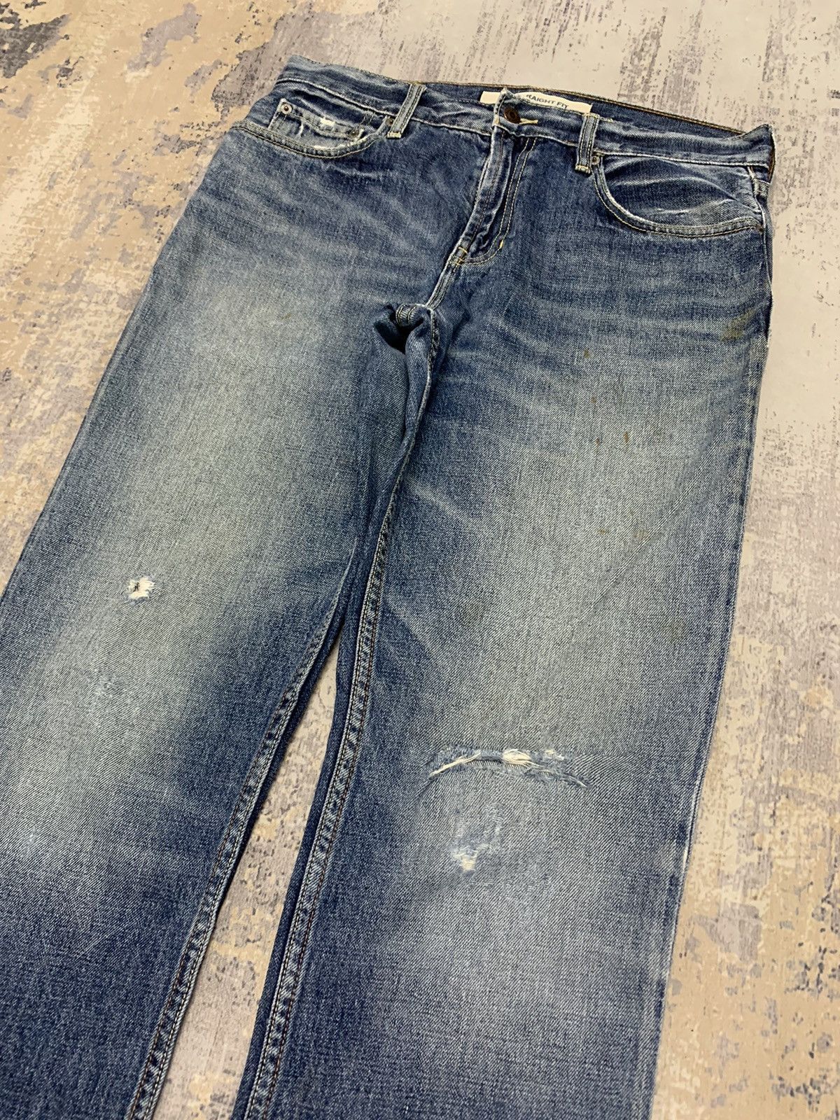 Gap Vintage Y2K Gap Baggy Distressed Jeans 34x32 Size US 34 / EU 50 - 3 Thumbnail