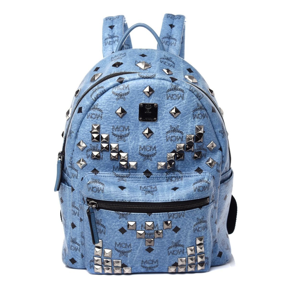 Authentic MCM Visetos Studded Small Stark M Backpack