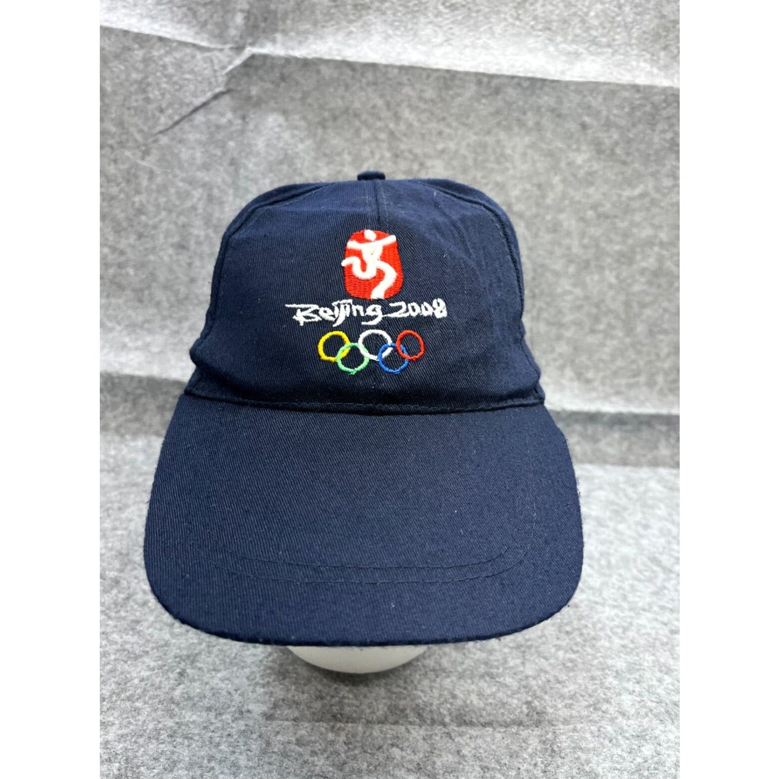 Vintage Beijing 2008 Summer Olympics Hat Cap Strap Back Adult Blue Cotton Embroidered Baseball Cap Unisex Adults Blue Olympics Sports Adjustable Size ONE SIZE - 2 Thumbnail