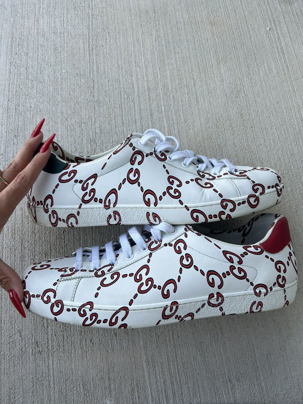 Gucci GUCCI Ace GG Monogram Print Leather Sneaker Size US 10 / EU 43 - 3 Thumbnail