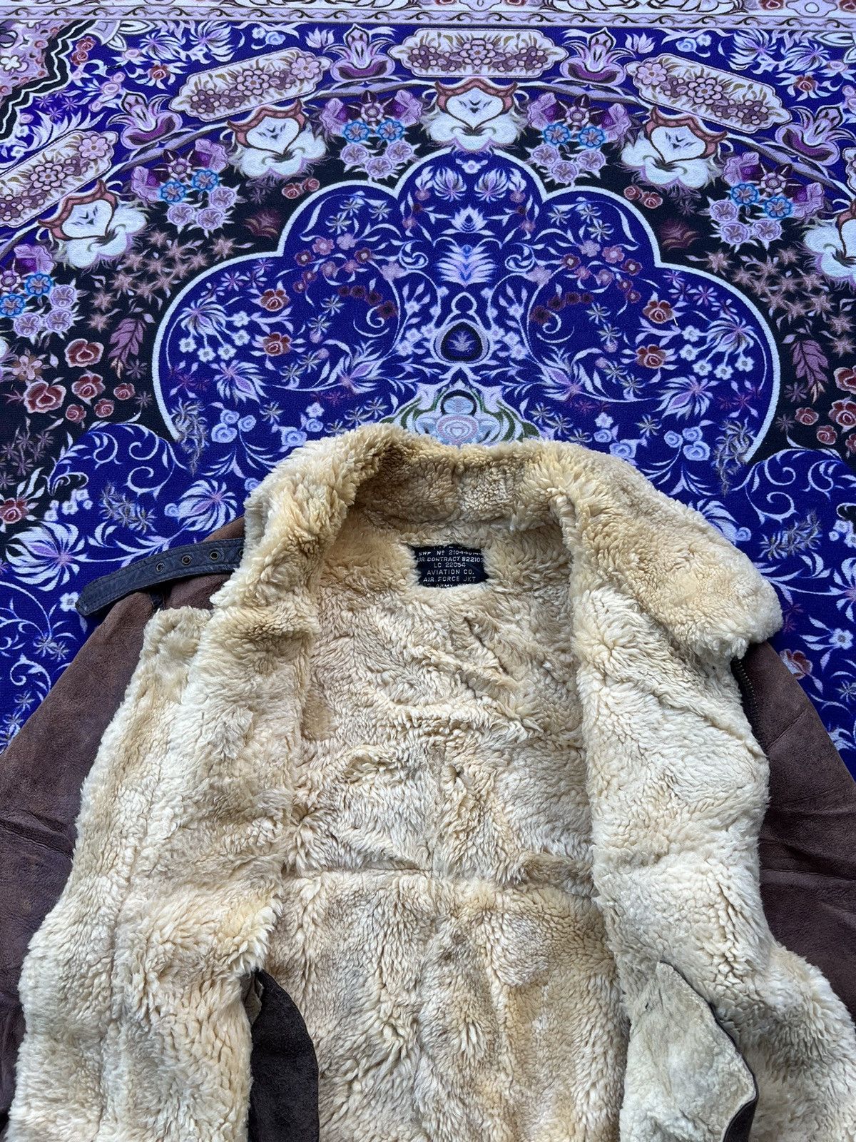 Avirex Distressed Type B-3 Leather Sherpa Shearling Flying Jacket Size US L / EU 52-54 / 3 - 10 Thumbnail