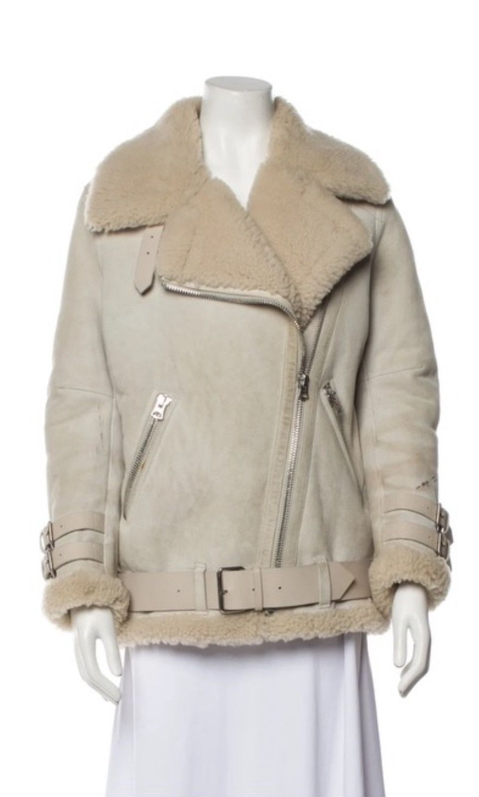 Acne Studios Acne Studios Beige Shearling Fur Jacket Size M / US 6-8 / IT 42-44 - 1 Thumbnail