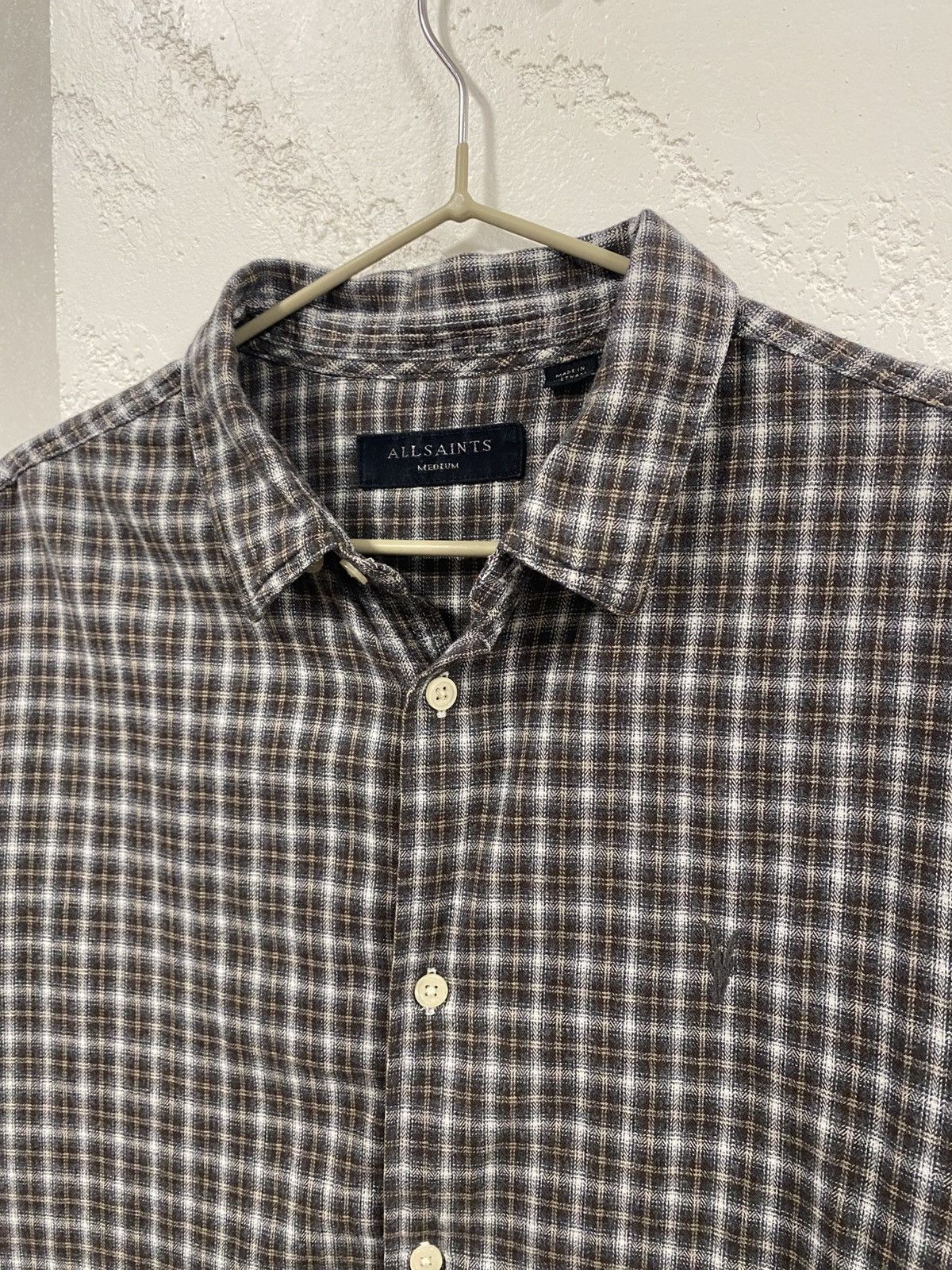 Allsaints AllSaints Checkered light Flannel Button Shirt Size: M Size US M / EU 48-50 / 2 - 2 Thumbnail