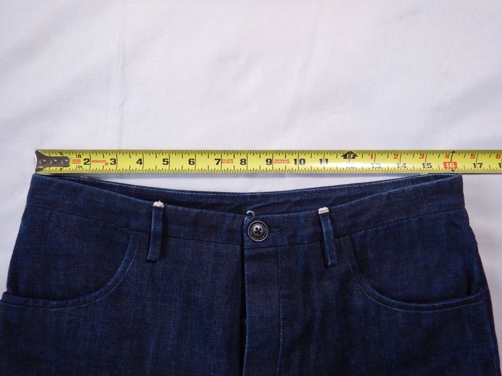 Label Under Construction Button fly indigo selvedge jeans Size US 32 / EU 48 - 12 Thumbnail
