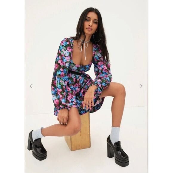 For Love & Lemons For Love & Lemons Maggie Mini Dress Size Small NWT Retails $ Size S / US 4 / IT 40 - 3 Thumbnail