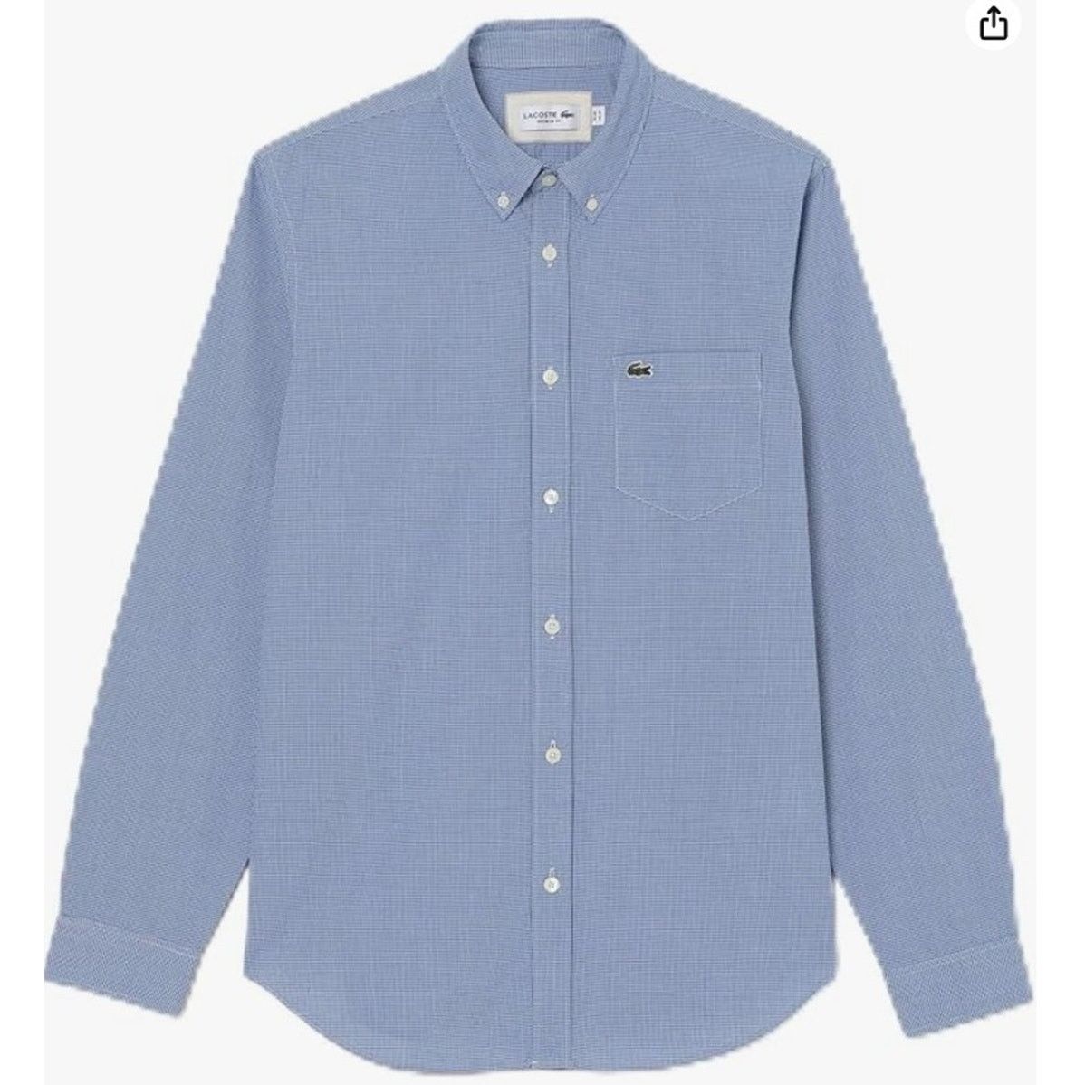 Lacoste Lacoste Men's Long Sleeve Checked Gingham ButtonDown Shirt S Size US S / EU 44-46 / 1 - 1 Thumbnail