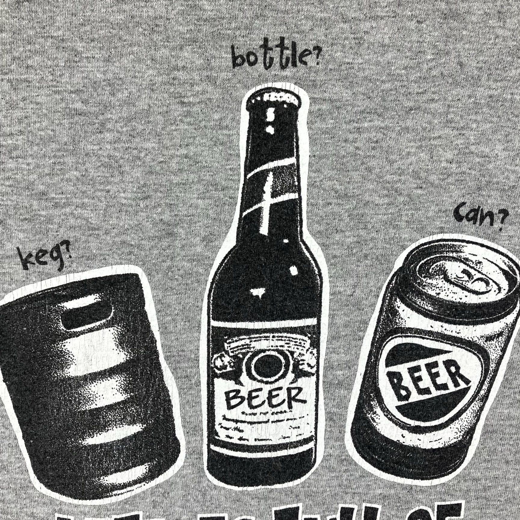 Gildan Vintage Beer Humor T Shirt XL Keg Bottle Can Dad Jokes Short Sleeve 2000s Size US XL / EU 56 / 4 - 5 Thumbnail