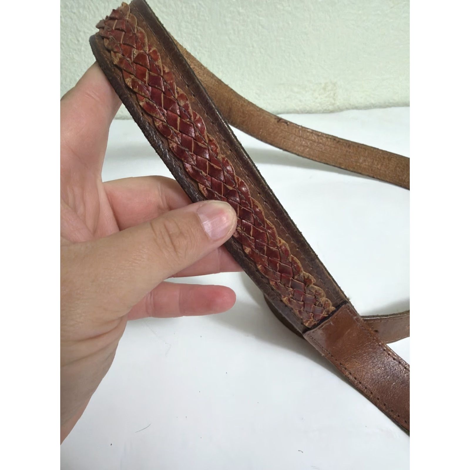 Vintage VINTAGE Lejon Leather Belt Western Size 36 Brown Mens Womens Size ONE SIZE - 5 Thumbnail