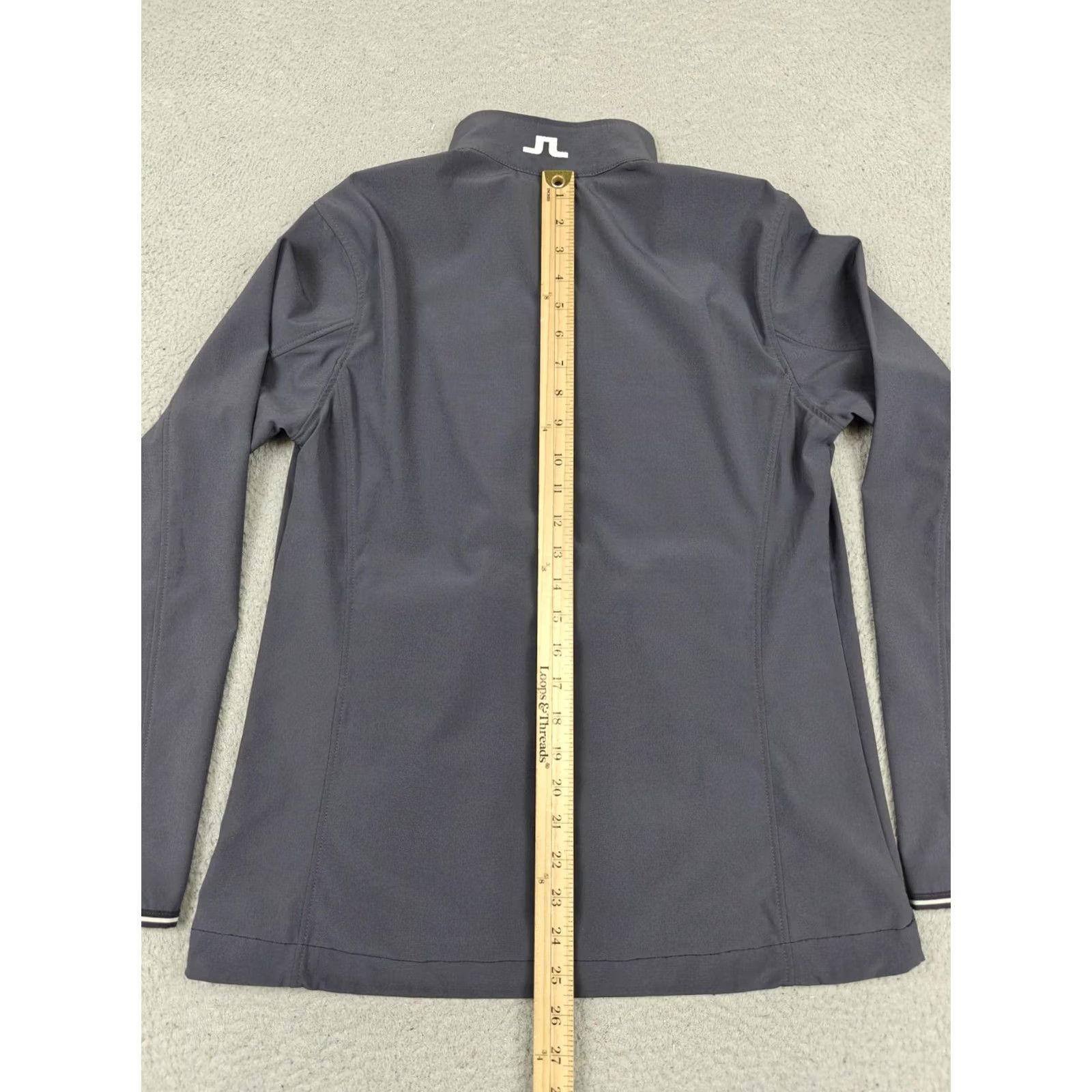 J.Lindeberg VINTAGE J.Lindeberg Jacket Womens L Gray Soft Shell Full Zip Stretch Golf Athletic Size L / US 10 / IT 46 - 6 Thumbnail