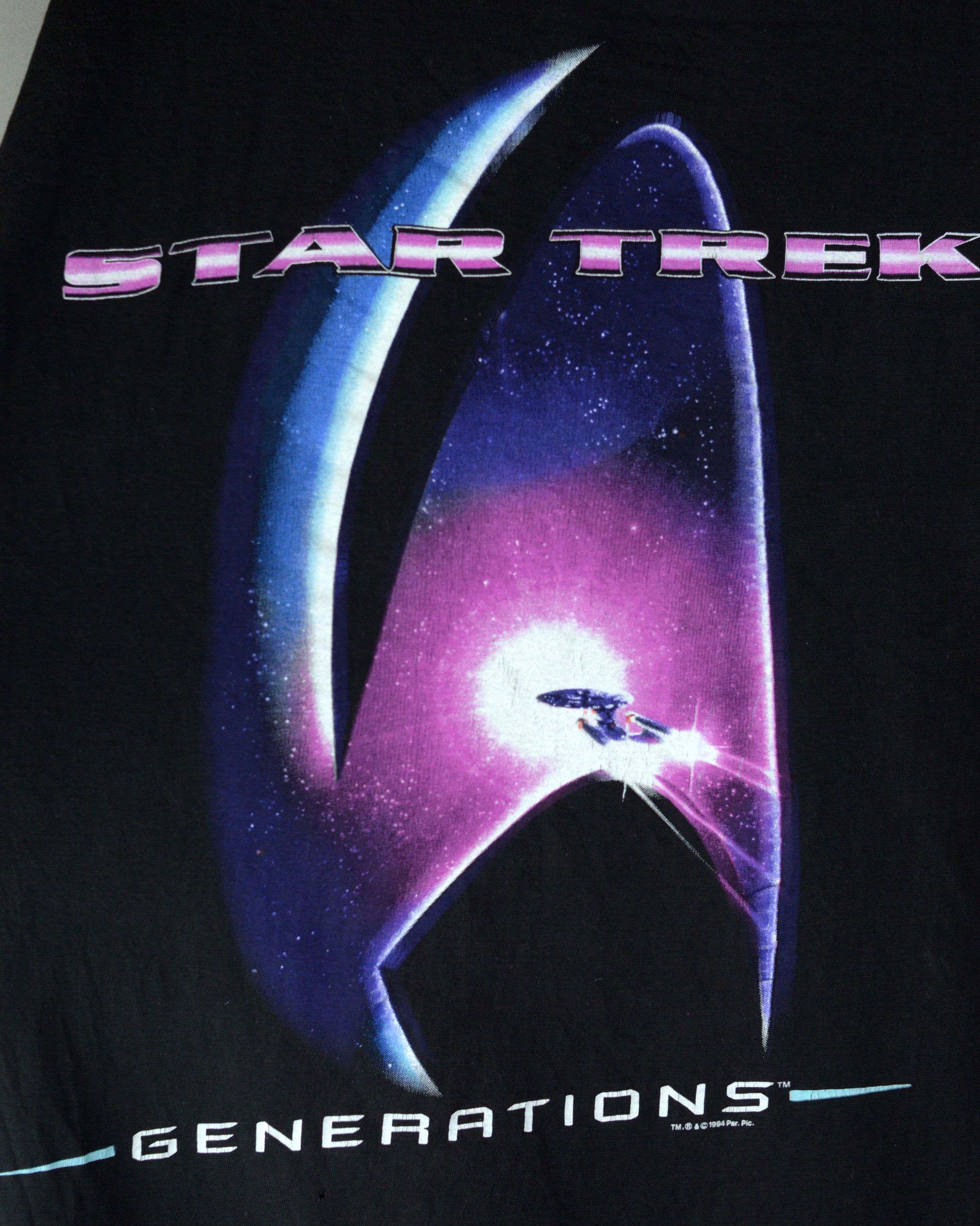 Vintage Vintage Star Trek Generations 1994 t shirt Size US XL / EU 56 / 4 - 2 Thumbnail