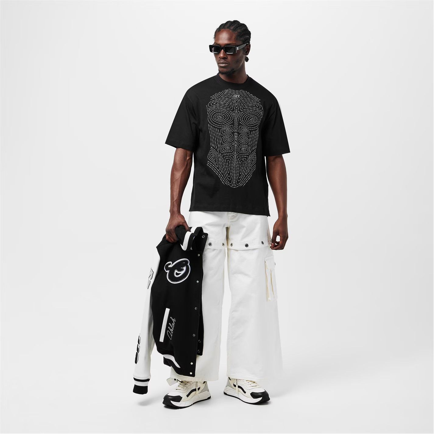 Off-White o1g2r1mq0226 Stitch Short Sleeve Contrast T-Shirt Black Size US M / EU 48-50 / 2 - 6 Thumbnail